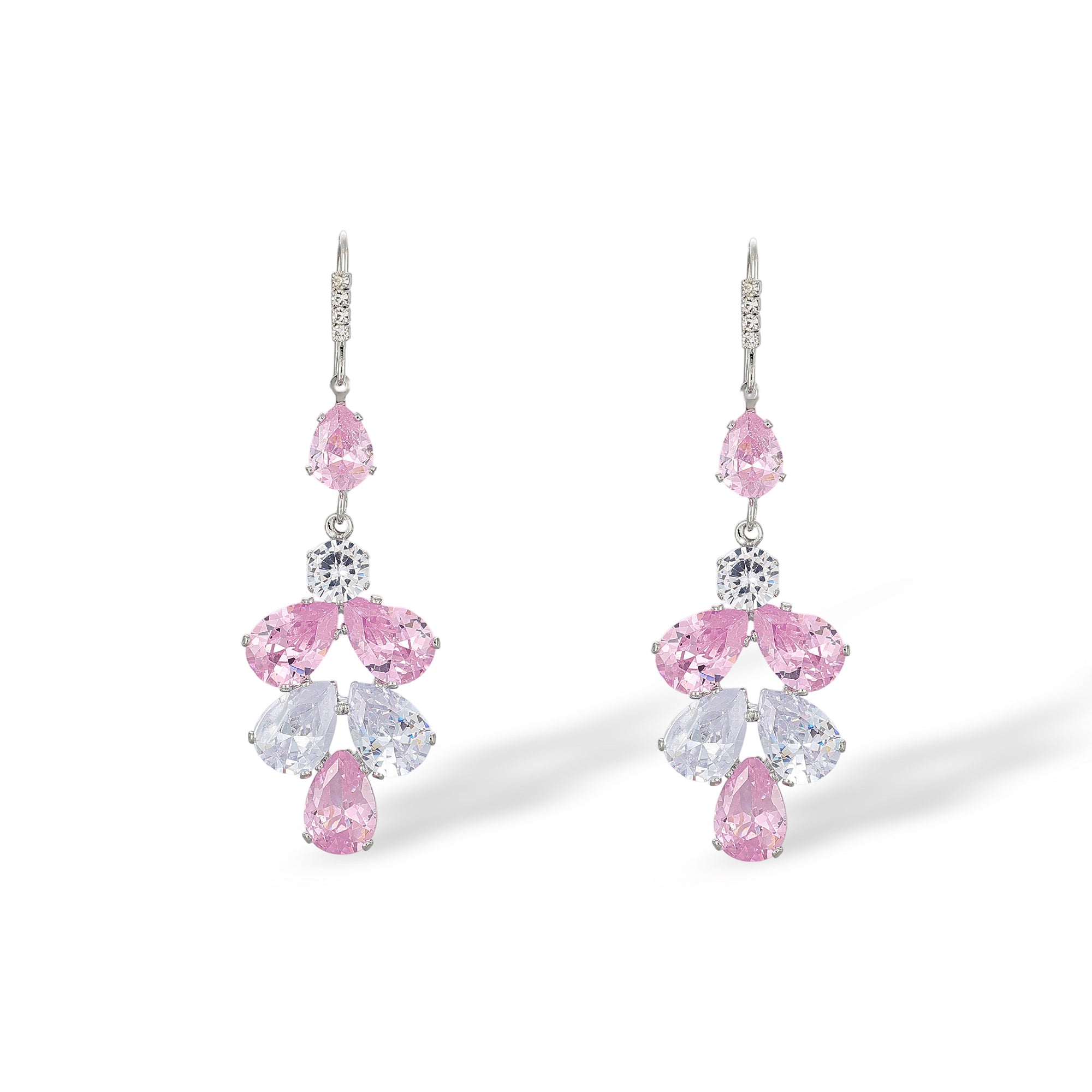 Grazielle Pink Teardrop Drop Earrings
