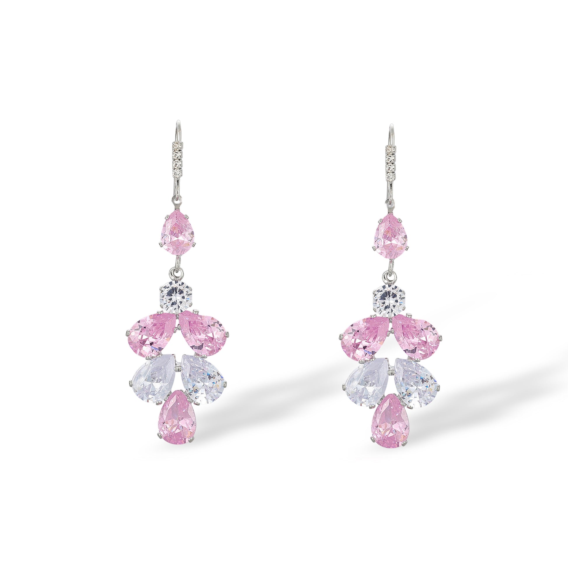 Grazielle Pink Teardrop Drop Earrings