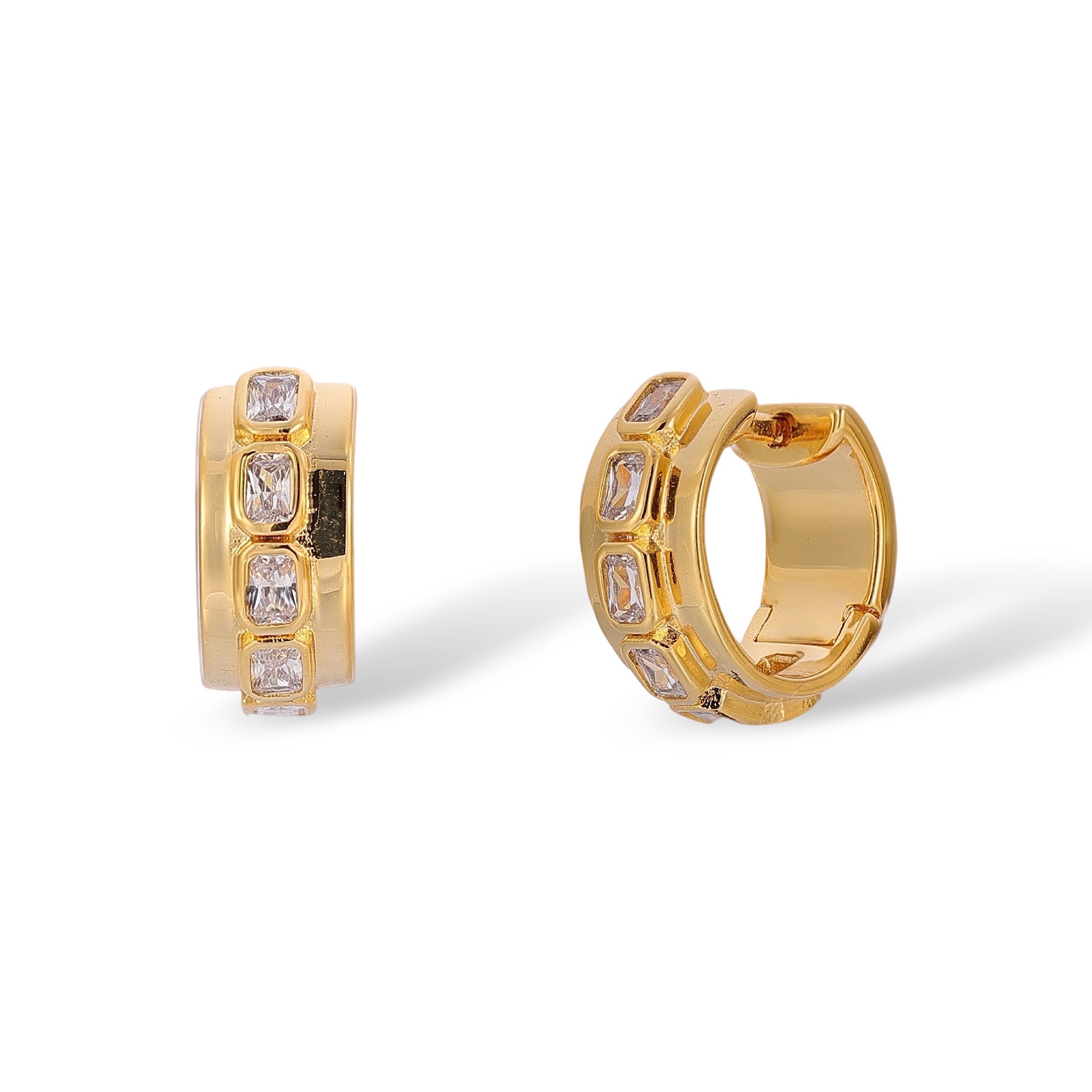 Gretel 18K Gold Baguette Earrings