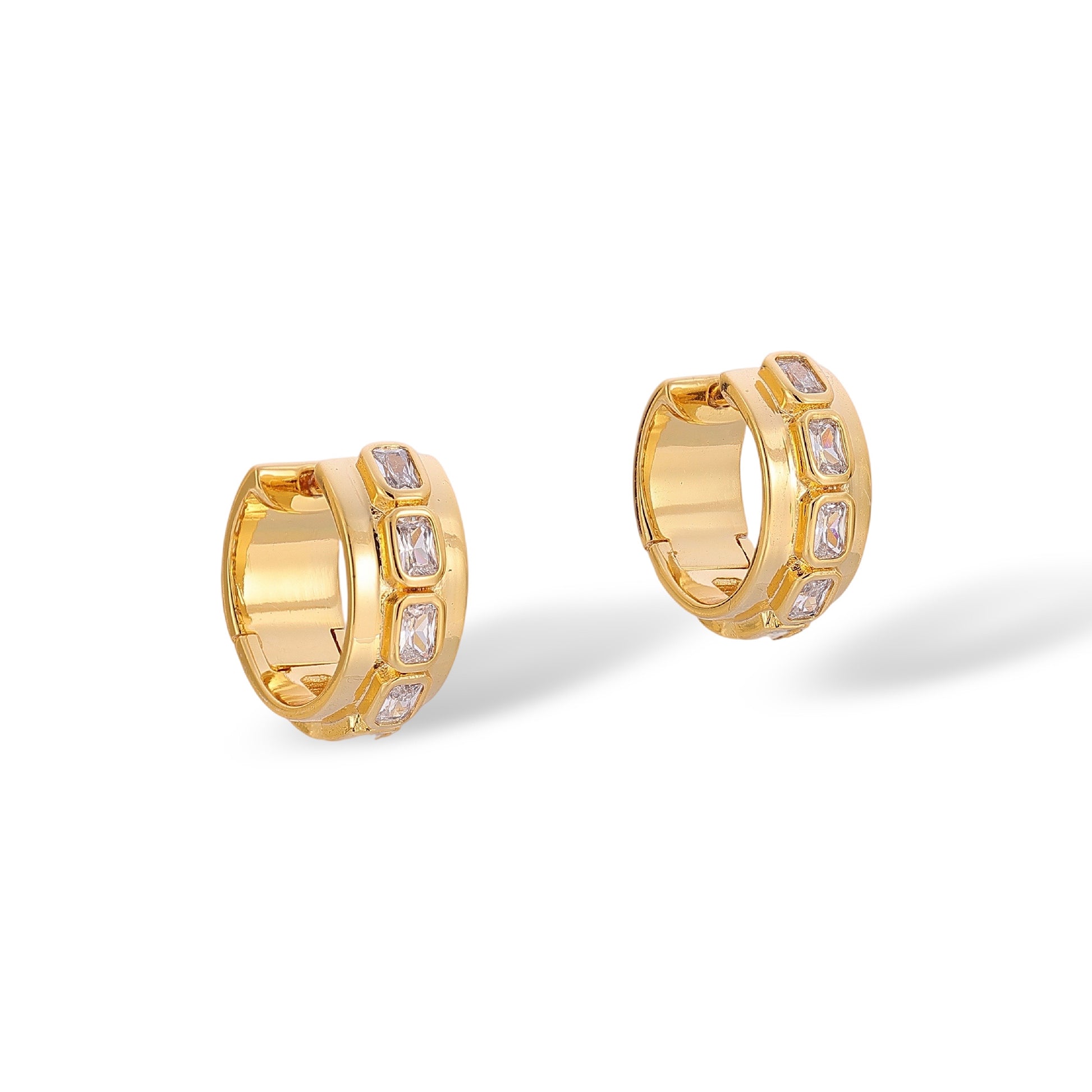 Gretel 18K Gold Baguette Earrings