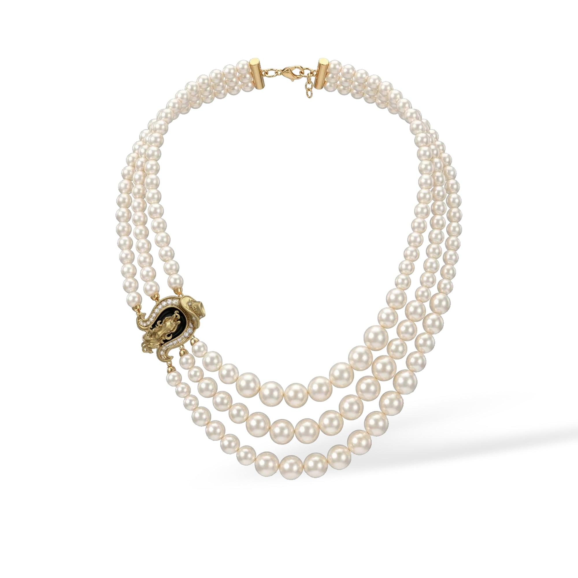 Gundlinde White Pearl Layered Necklace