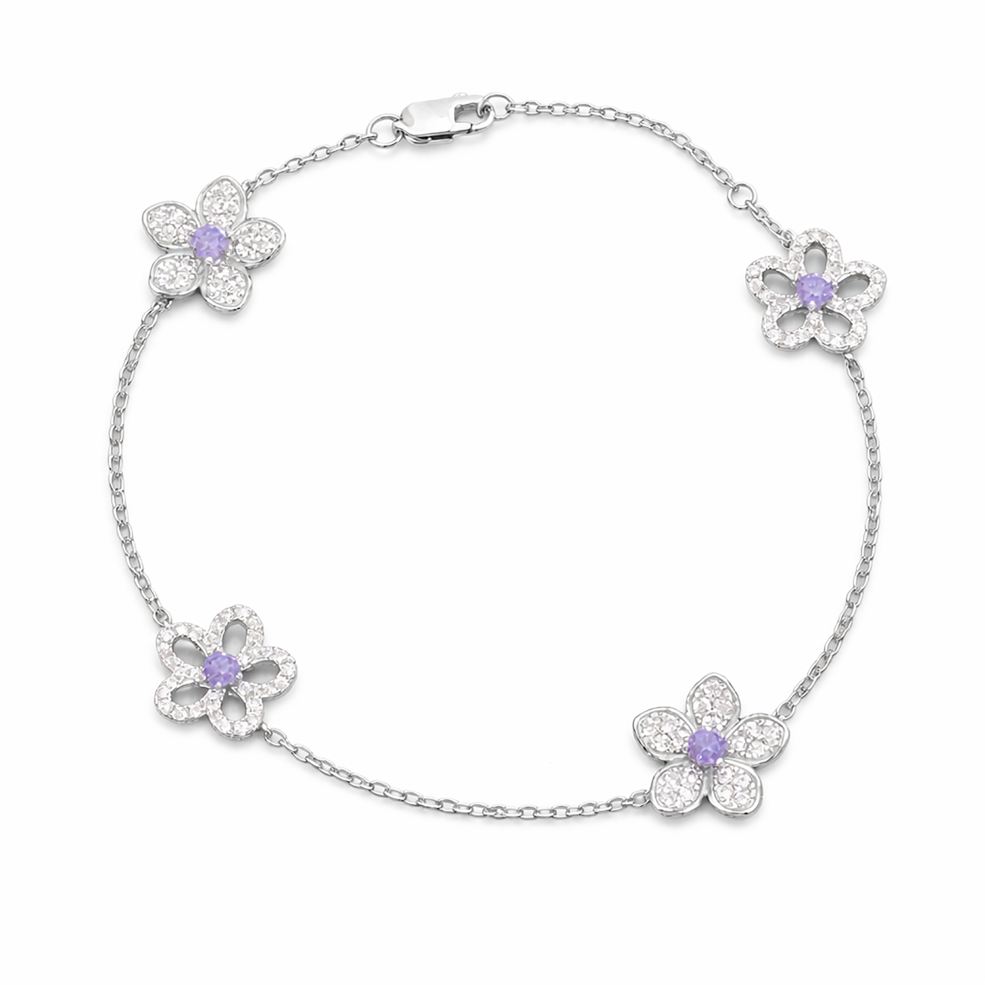 Gundmina Purple Floral Bracelet