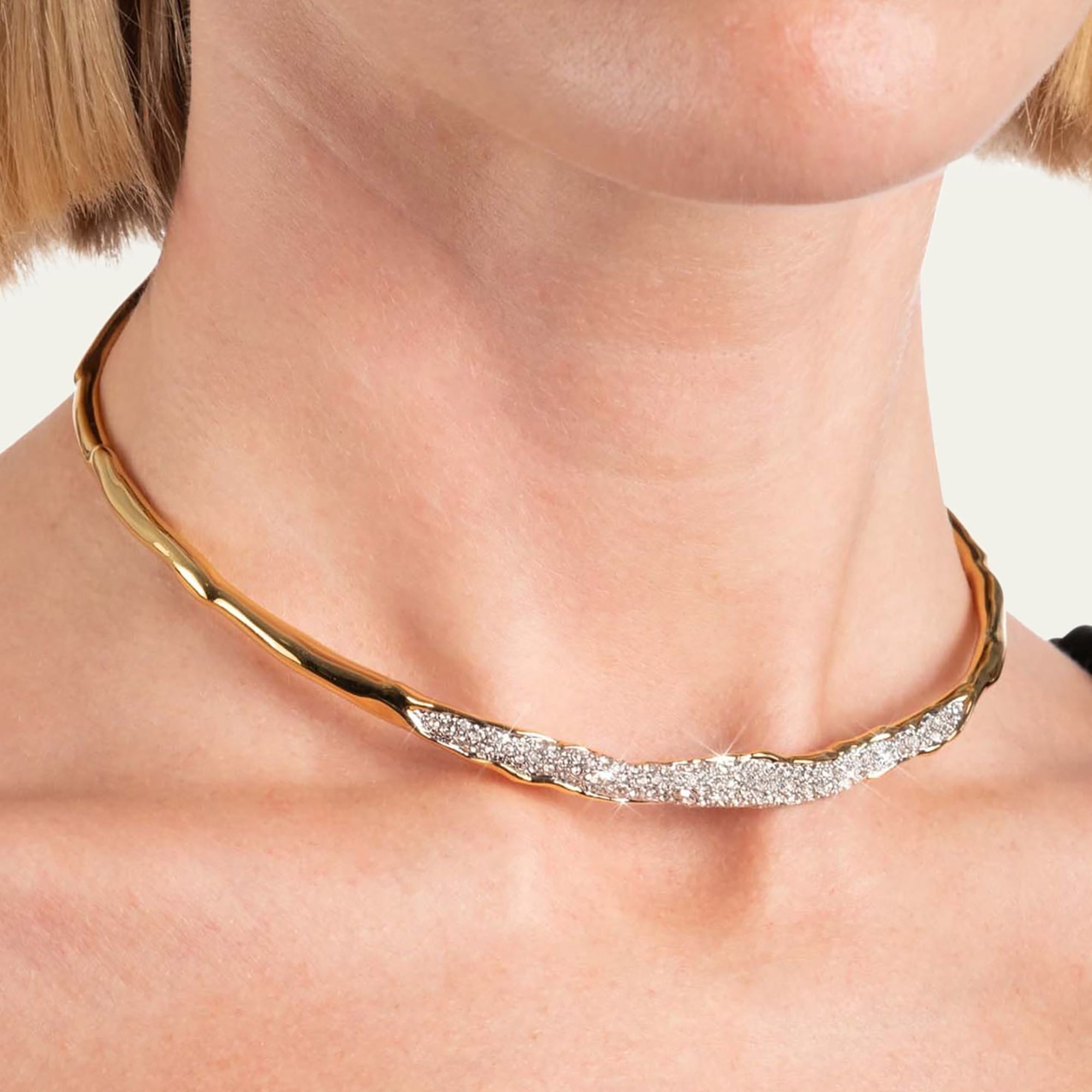 Gundula 14K Gold Branch Wavy Choker Necklace