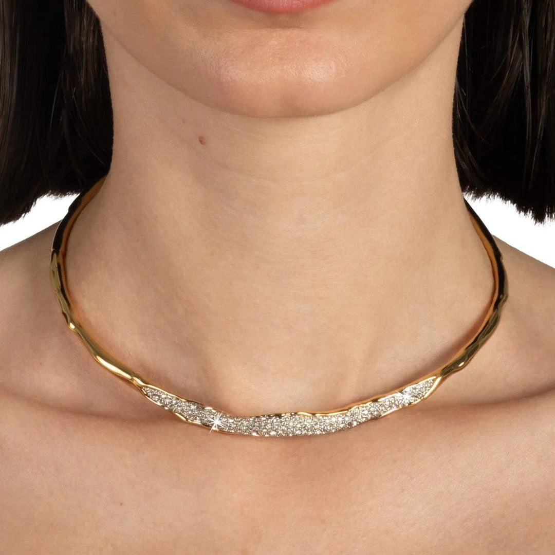 Gundula 14K Gold Branch Wavy Choker Necklace