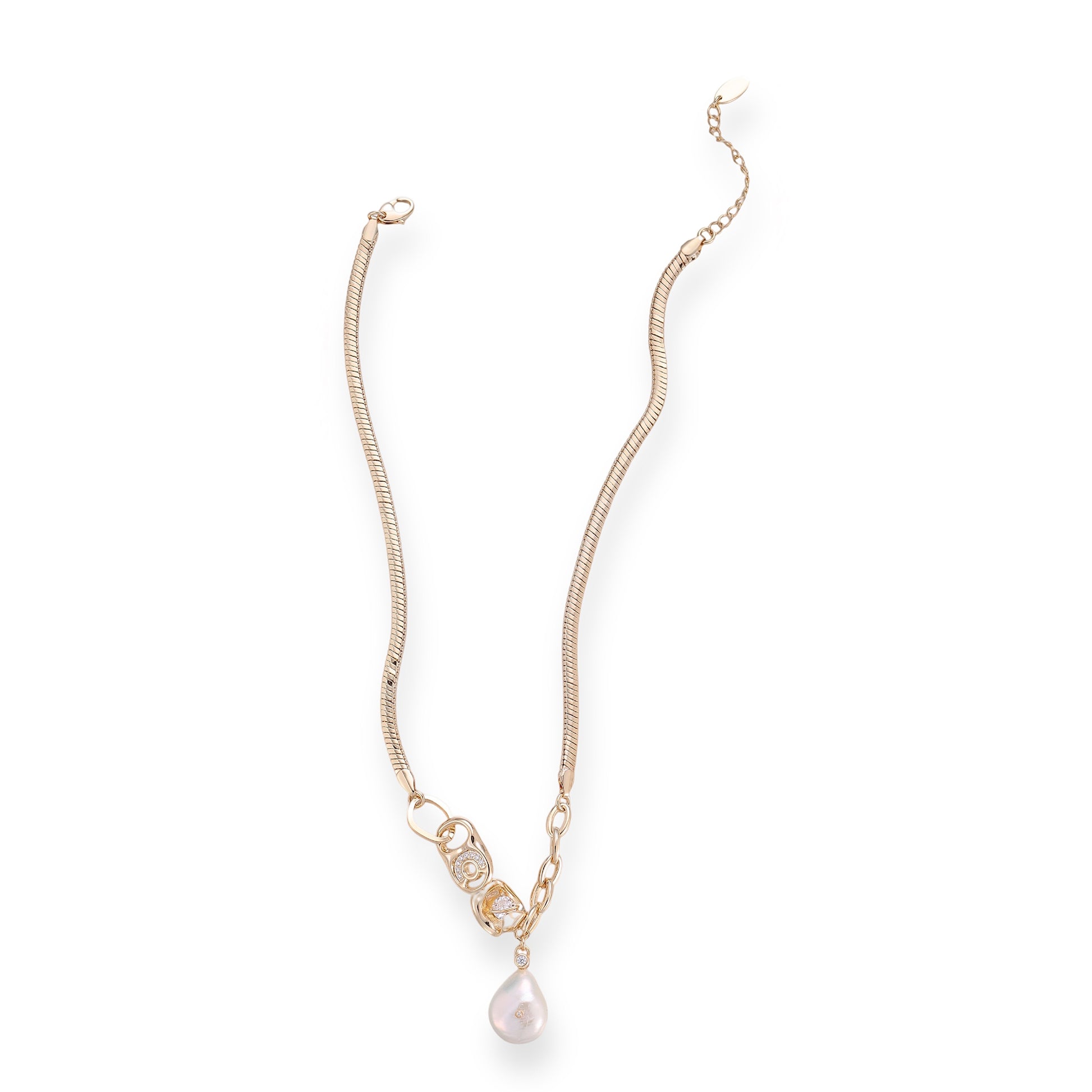 Gwendolin 14k Gold Baroque Pearl Necklace