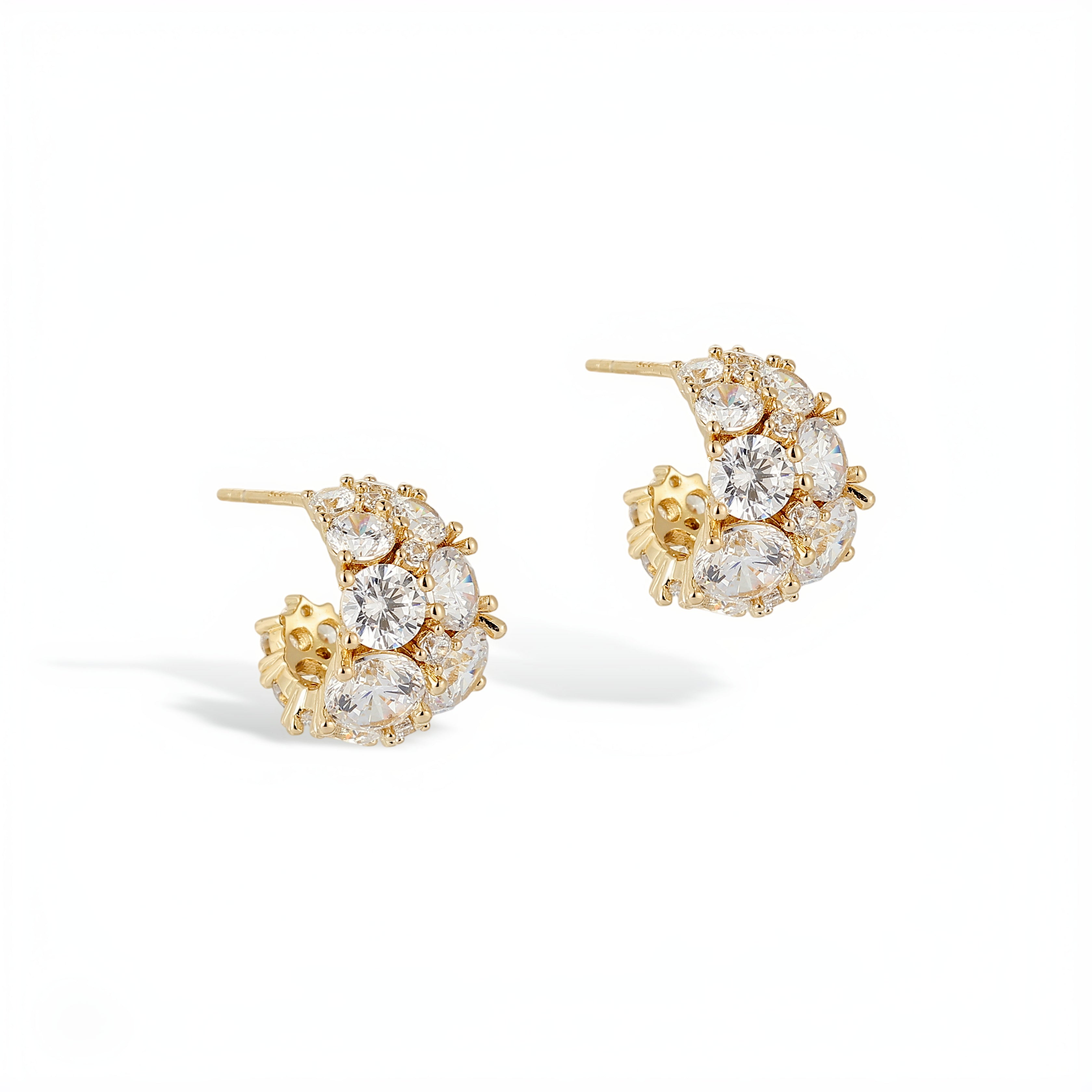 Hanaë 14K Gold Hollowed Earrings