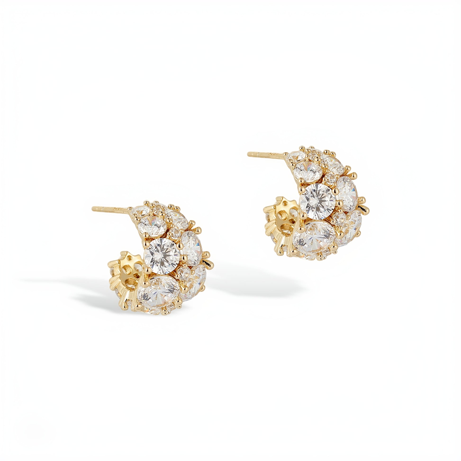 Hanaë 14K Gold Hollowed Earrings