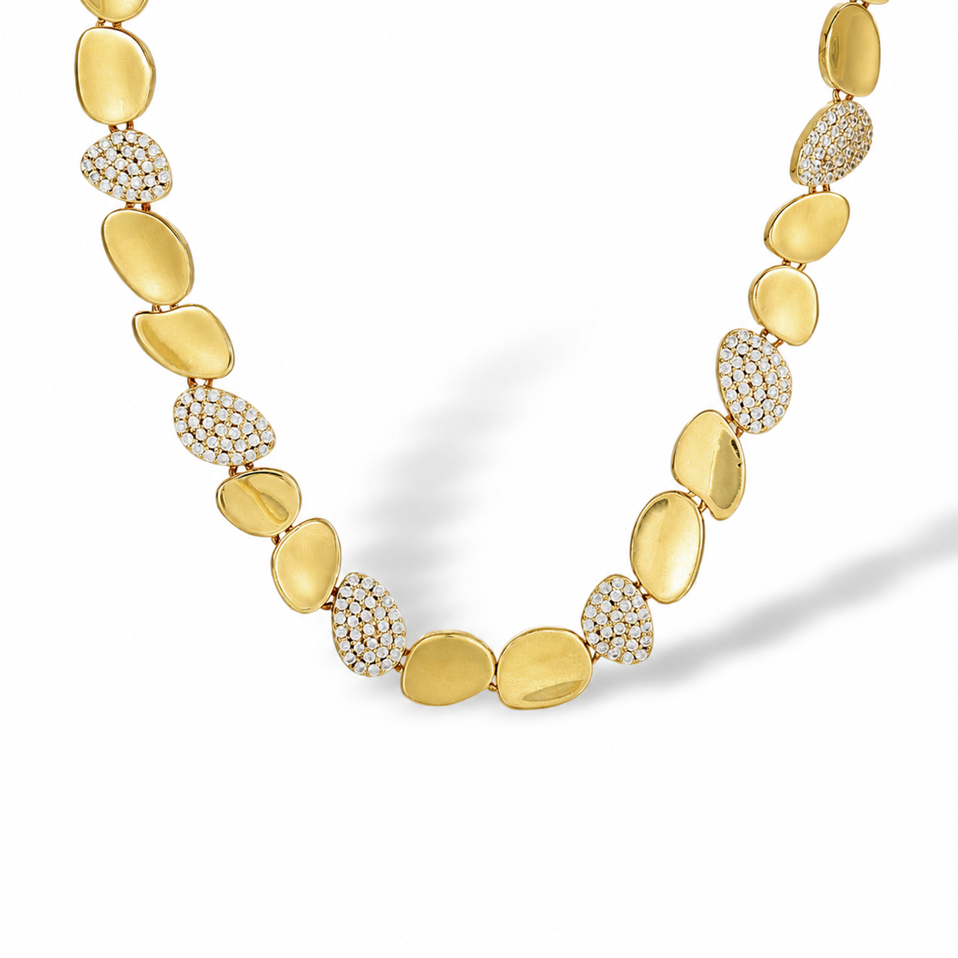 Hedlinde 18K Gold Irregular Pebble Choker Necklace