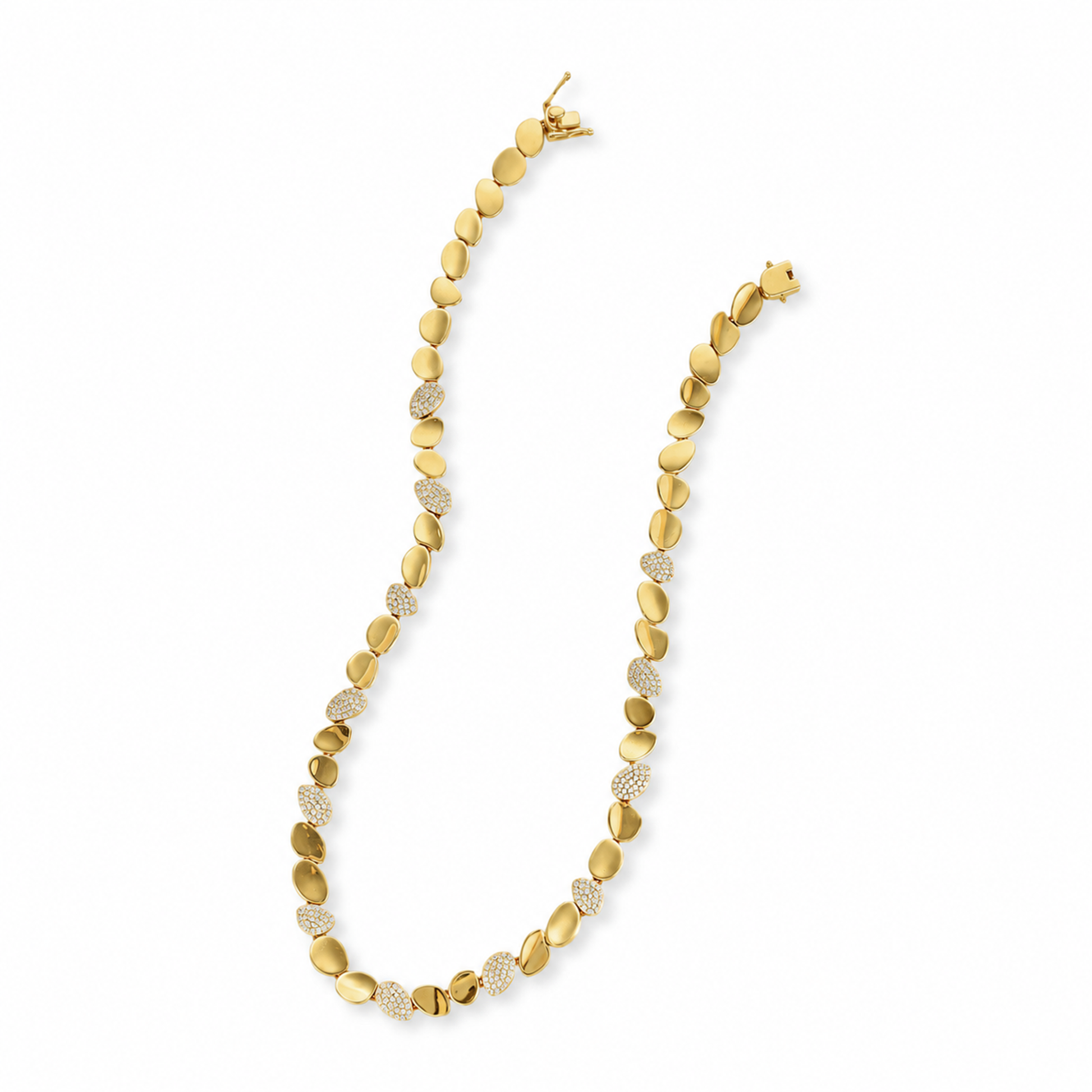 Hedlinde 18K Gold Irregular Pebble Choker Necklace