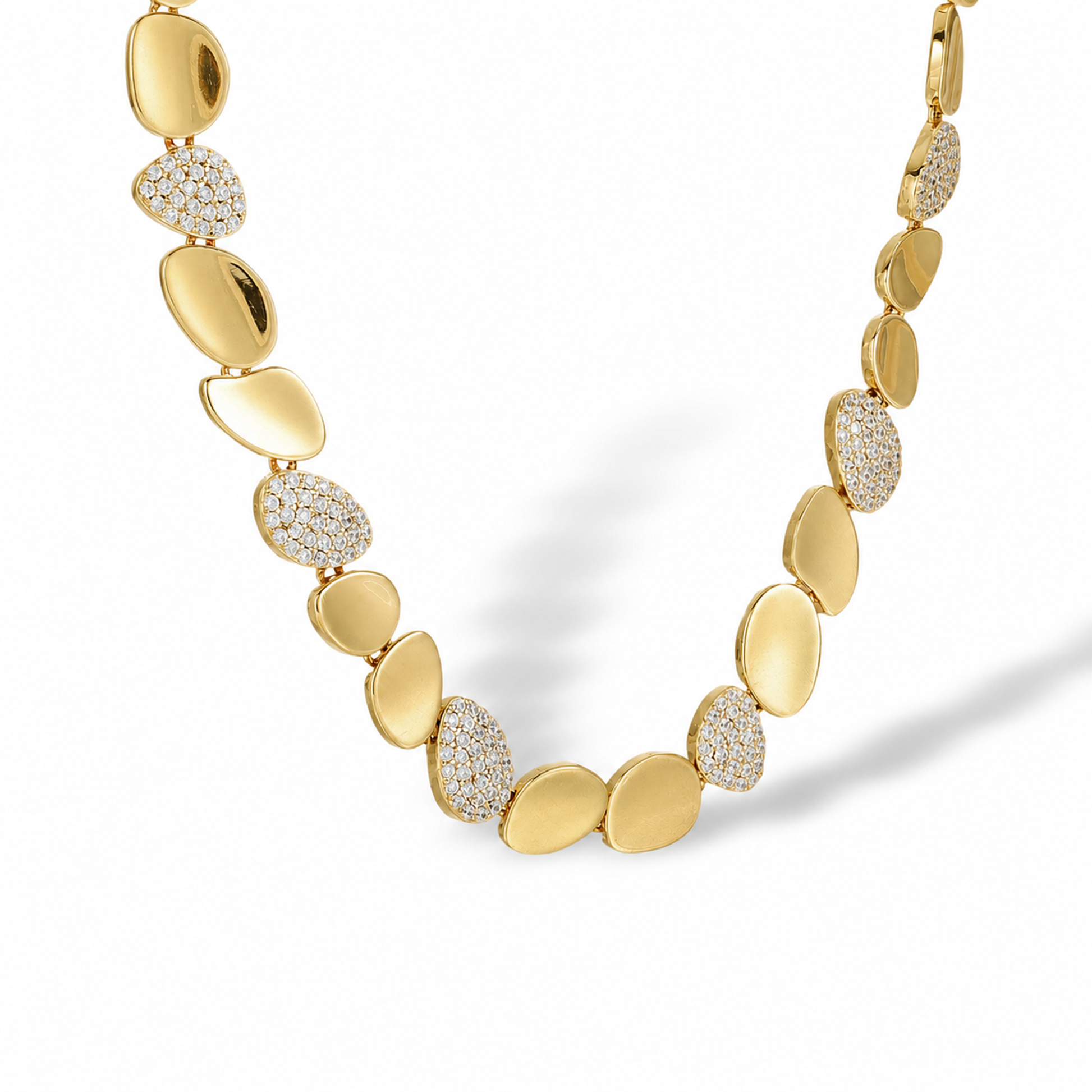 Hedlinde 18K Gold Irregular Pebble Choker Necklace