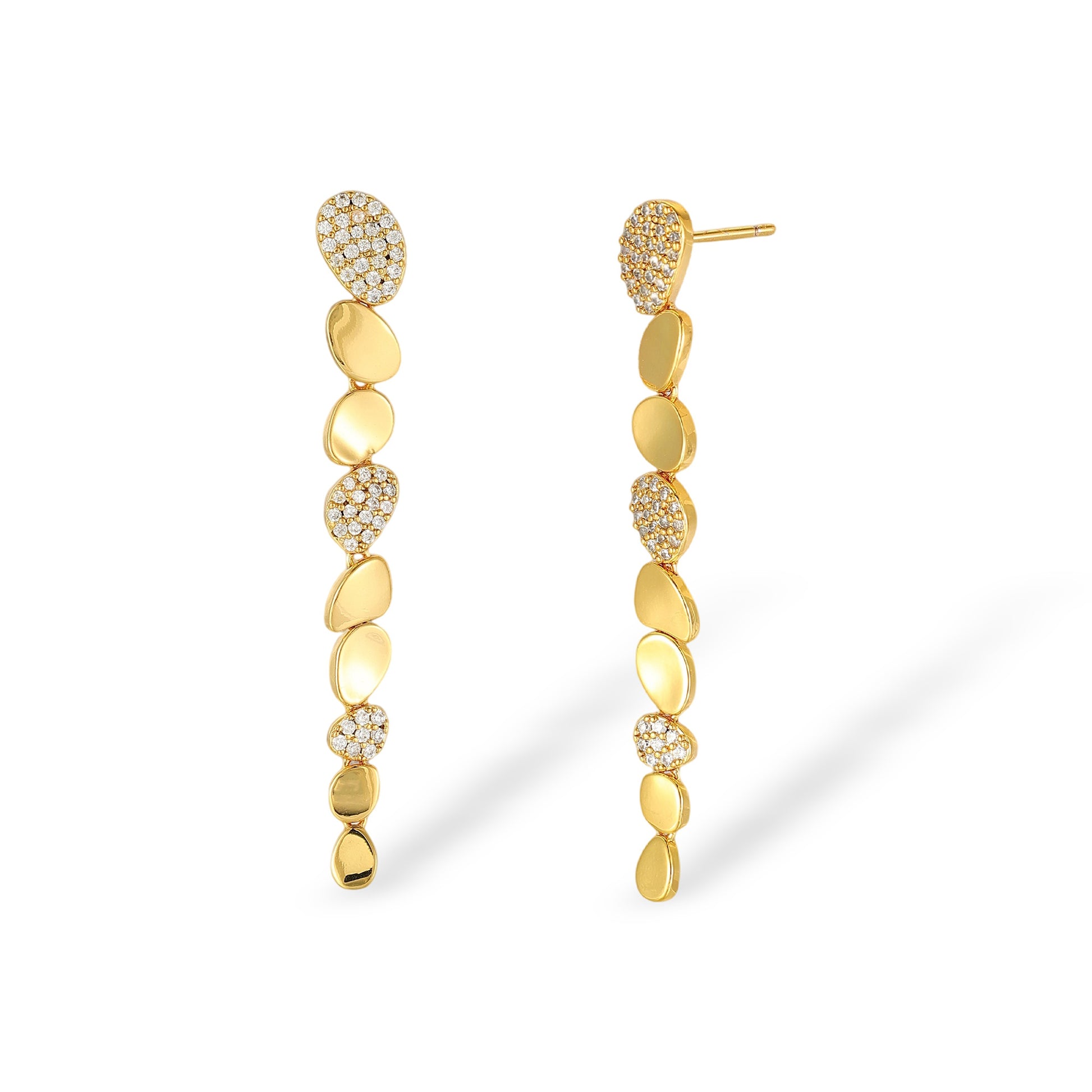 Hedlinde 18K Gold Irregular Pebble Drop Earrings