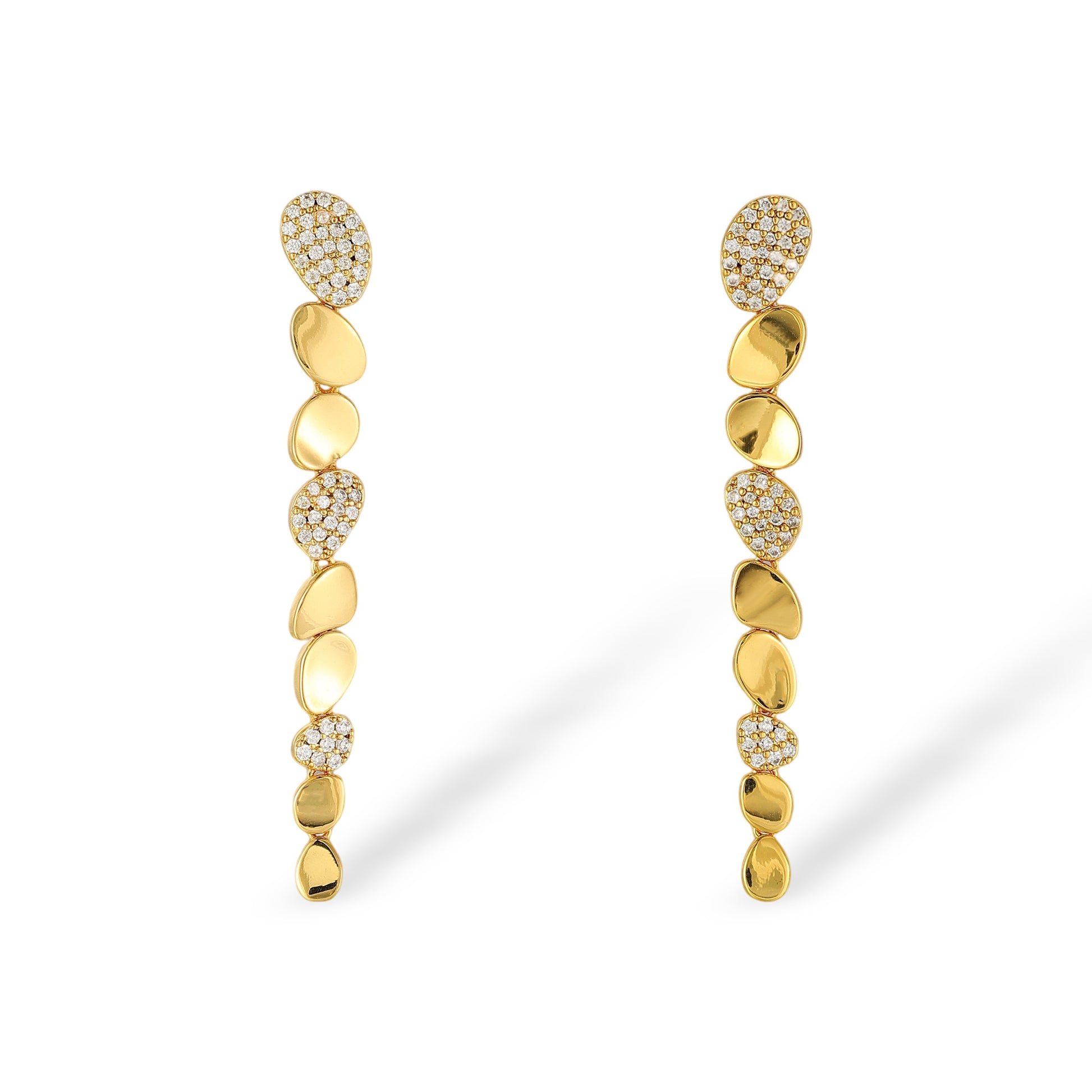 Hedlinde 18K Gold Irregular Pebble Drop Earrings