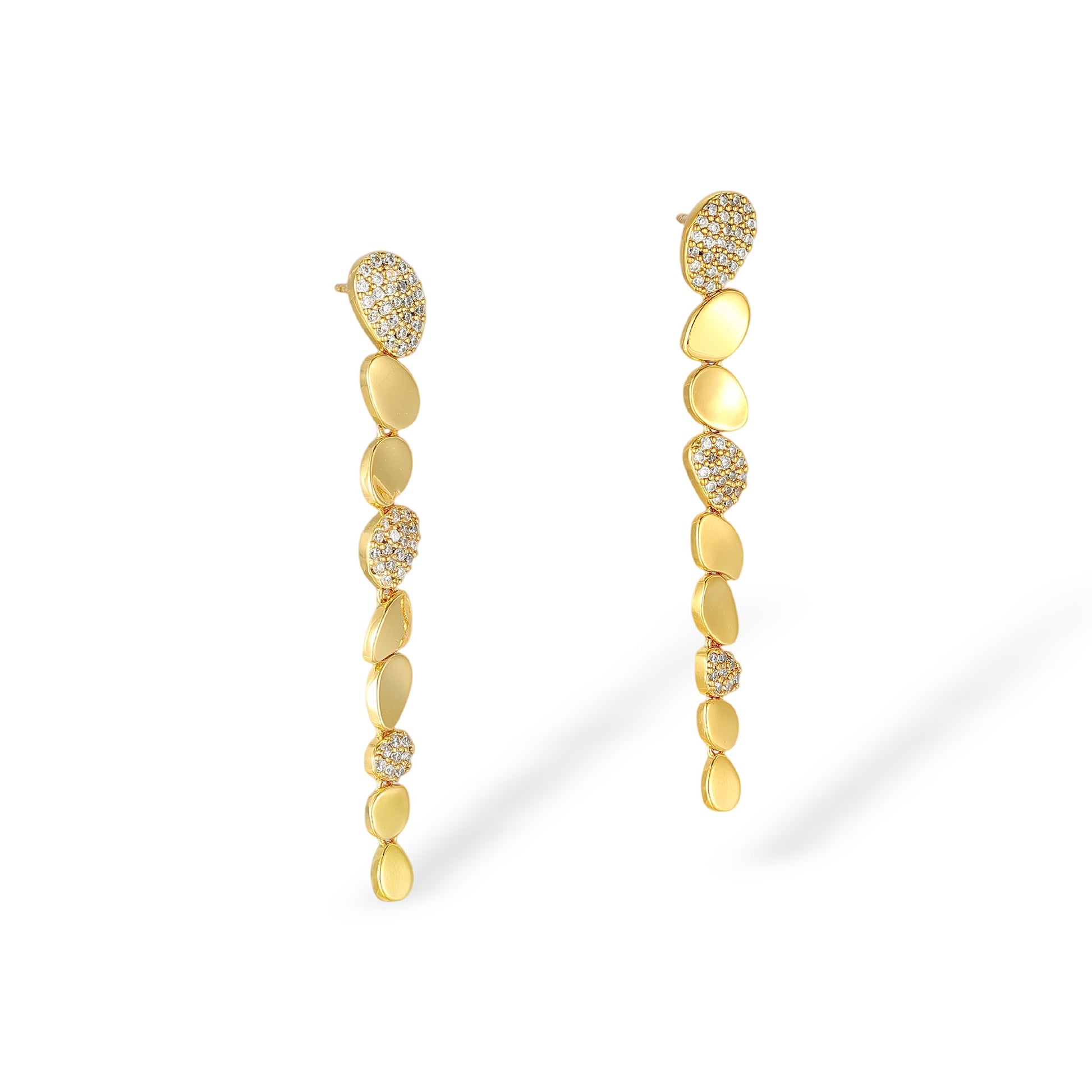 Hedlinde 18K Gold Irregular Pebble Drop Earrings