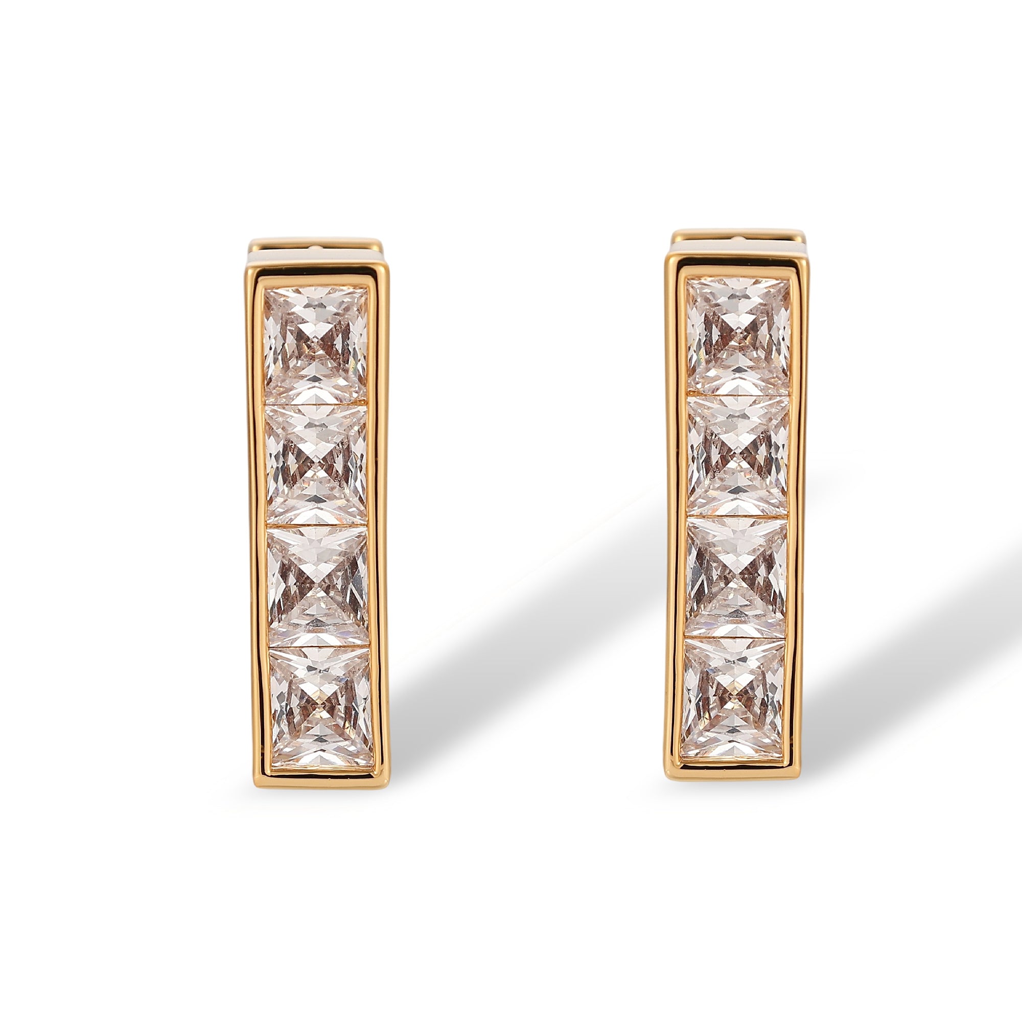 Hedrun 14K Gold Square Earrings