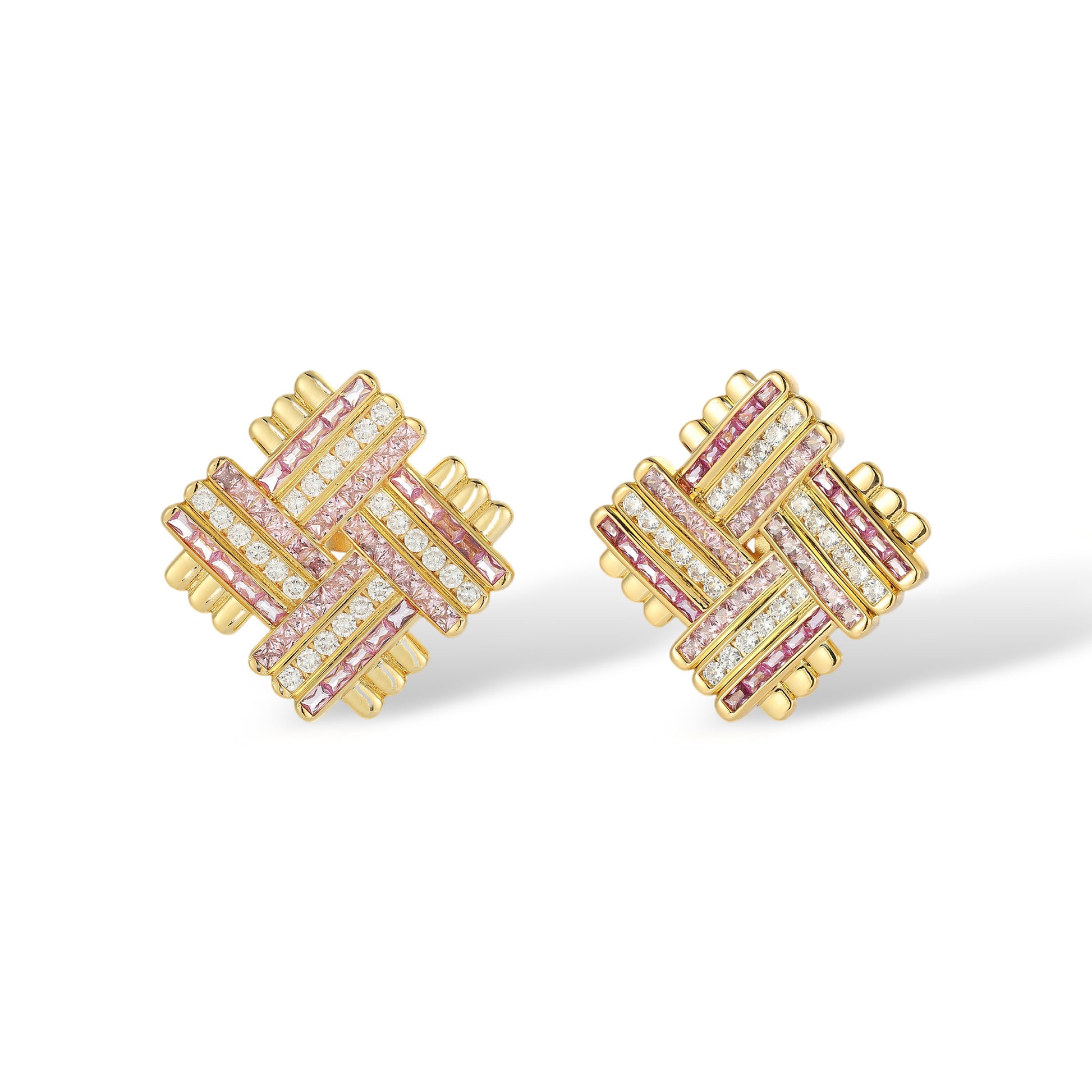 Hedswind Multicolor Woven Square Earrings