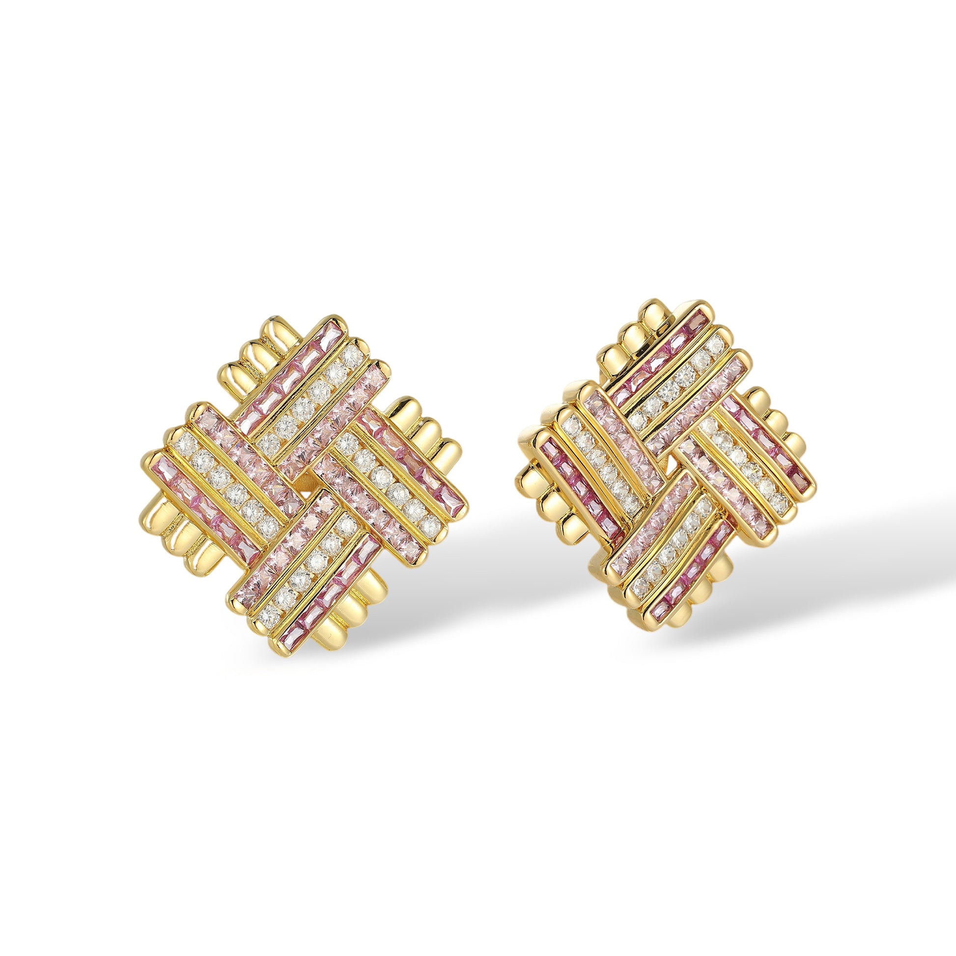Hedswind Multicolor Woven Square Earrings