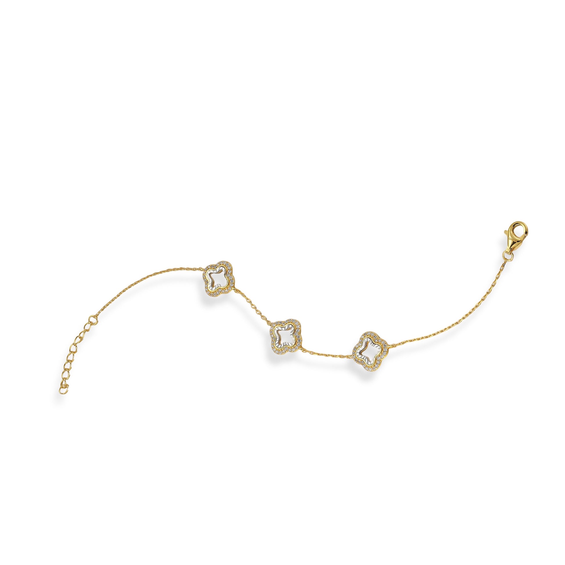 Hedvine 14K Gold Openwork Trèfle Bracelet