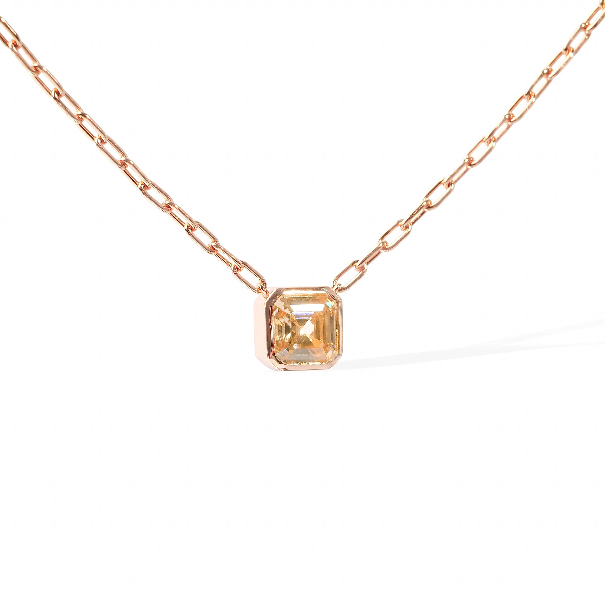 Hedwina 14K Gold Square Necklace