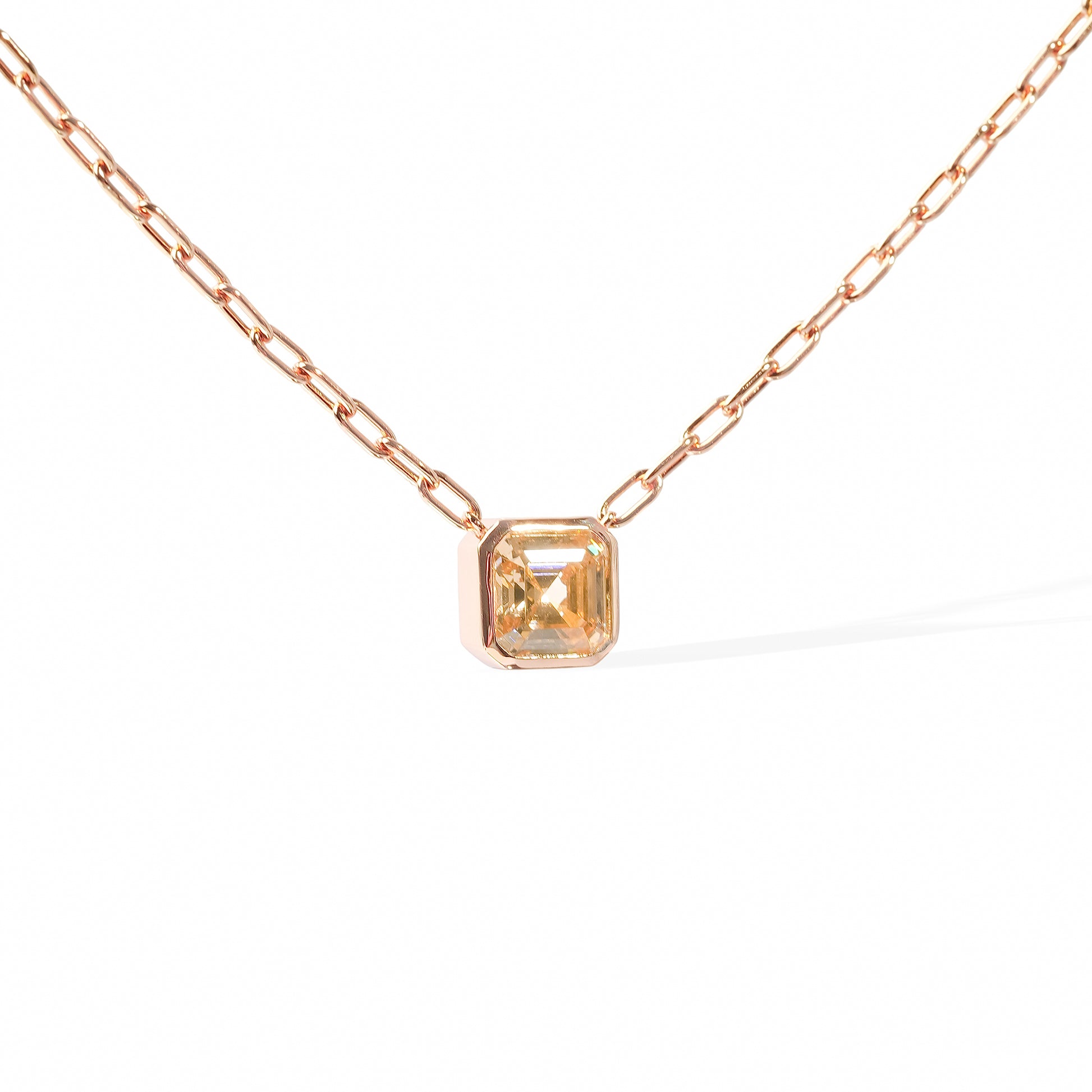 Hedwina 14K Gold Square Necklace
