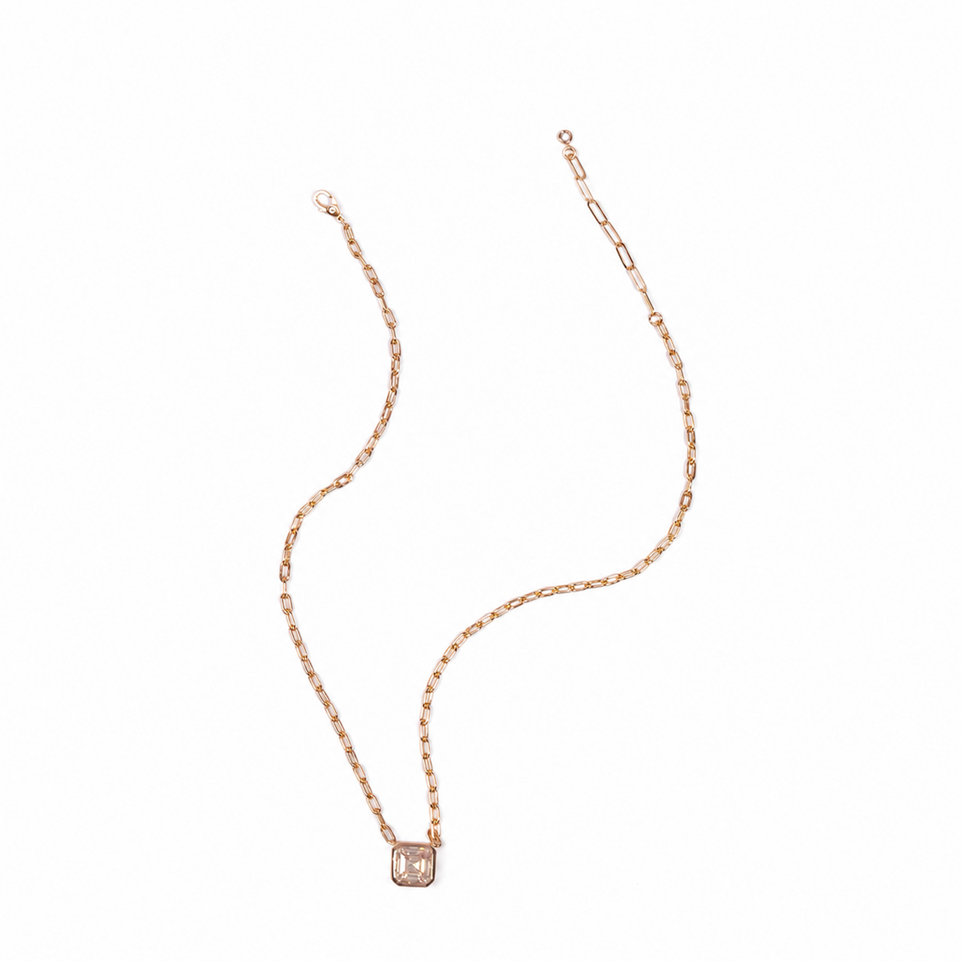 Hedwina 14K Gold Square Necklace