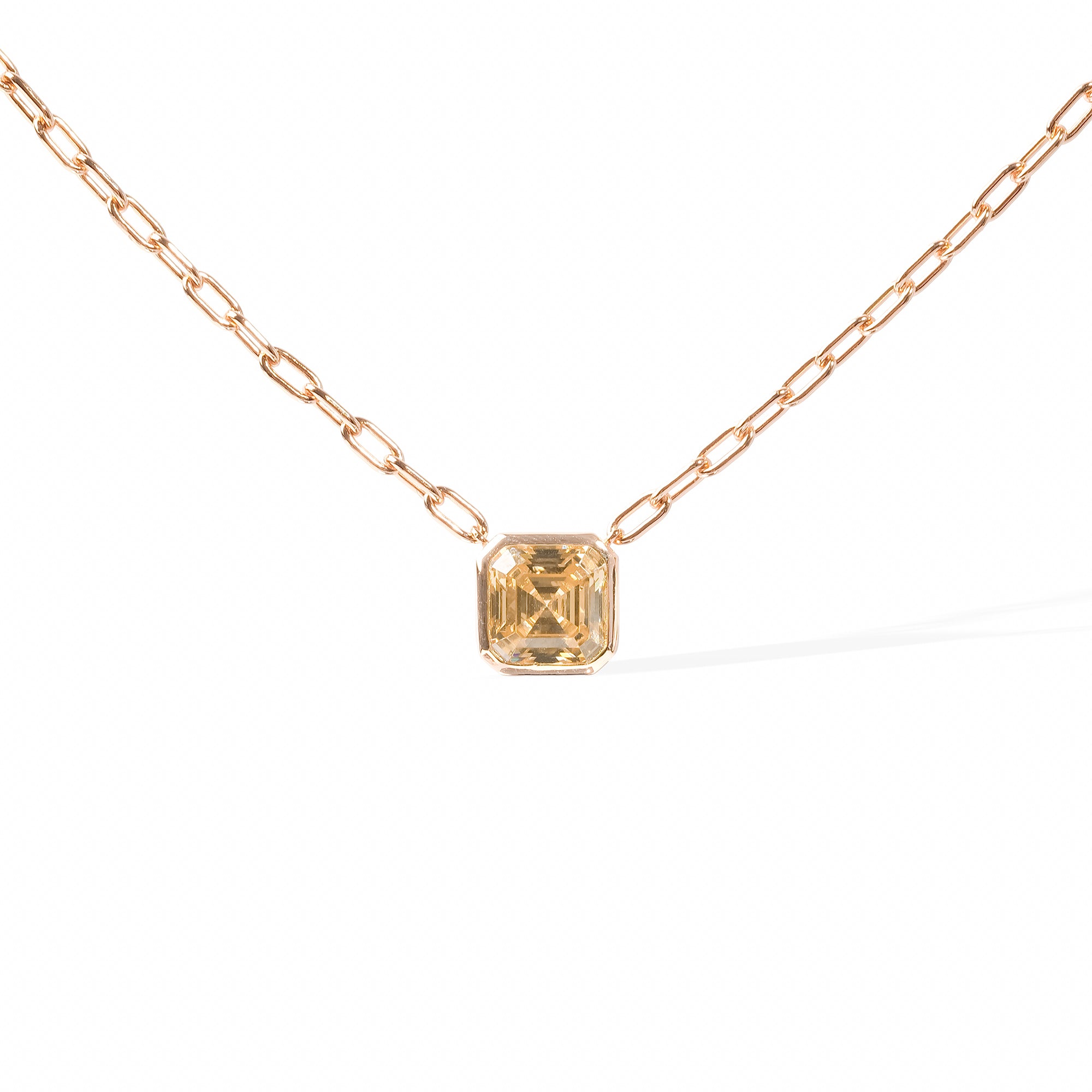 Hedwina 14K Gold Square Necklace