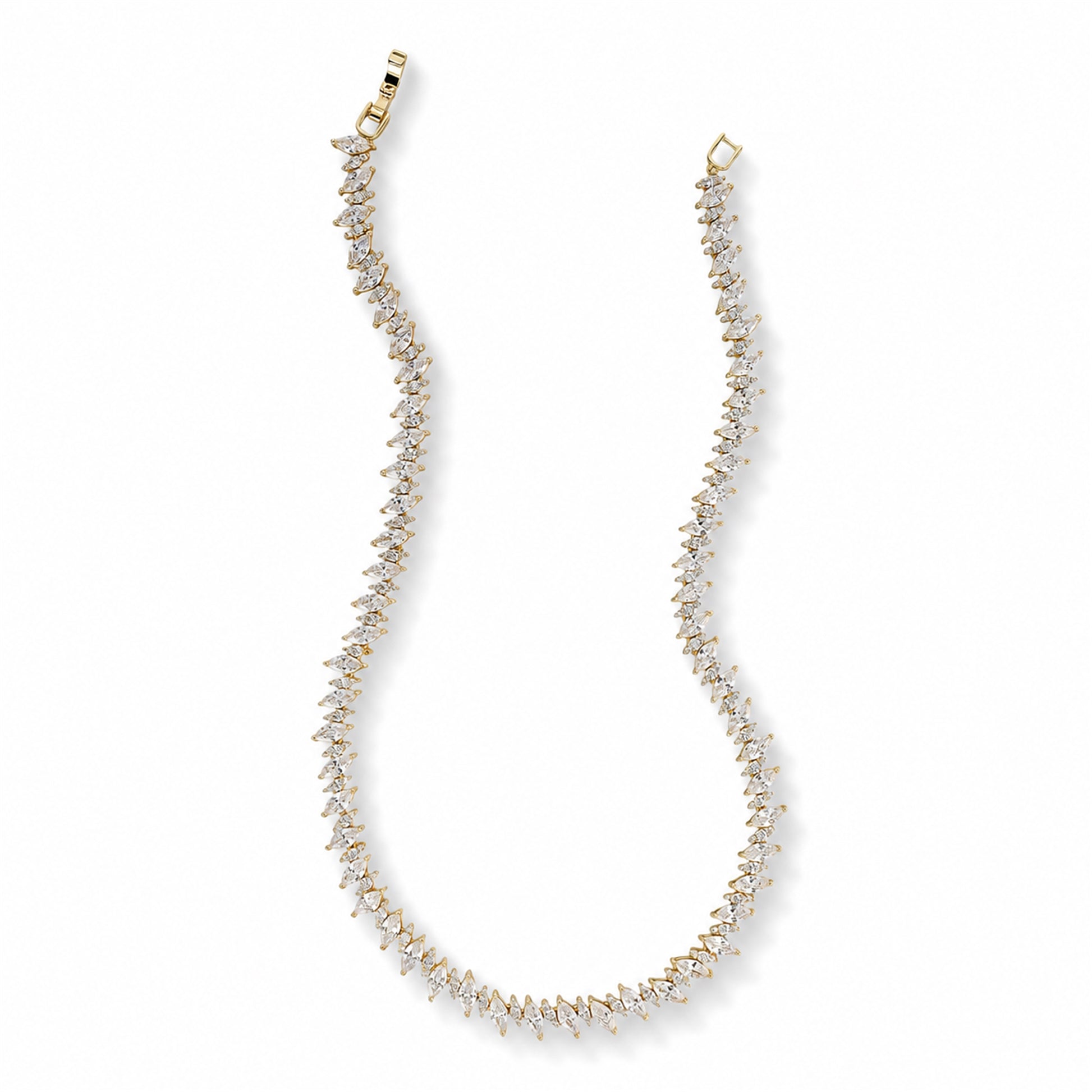 Hegedrud 14K Gold Marquise Choker Necklace