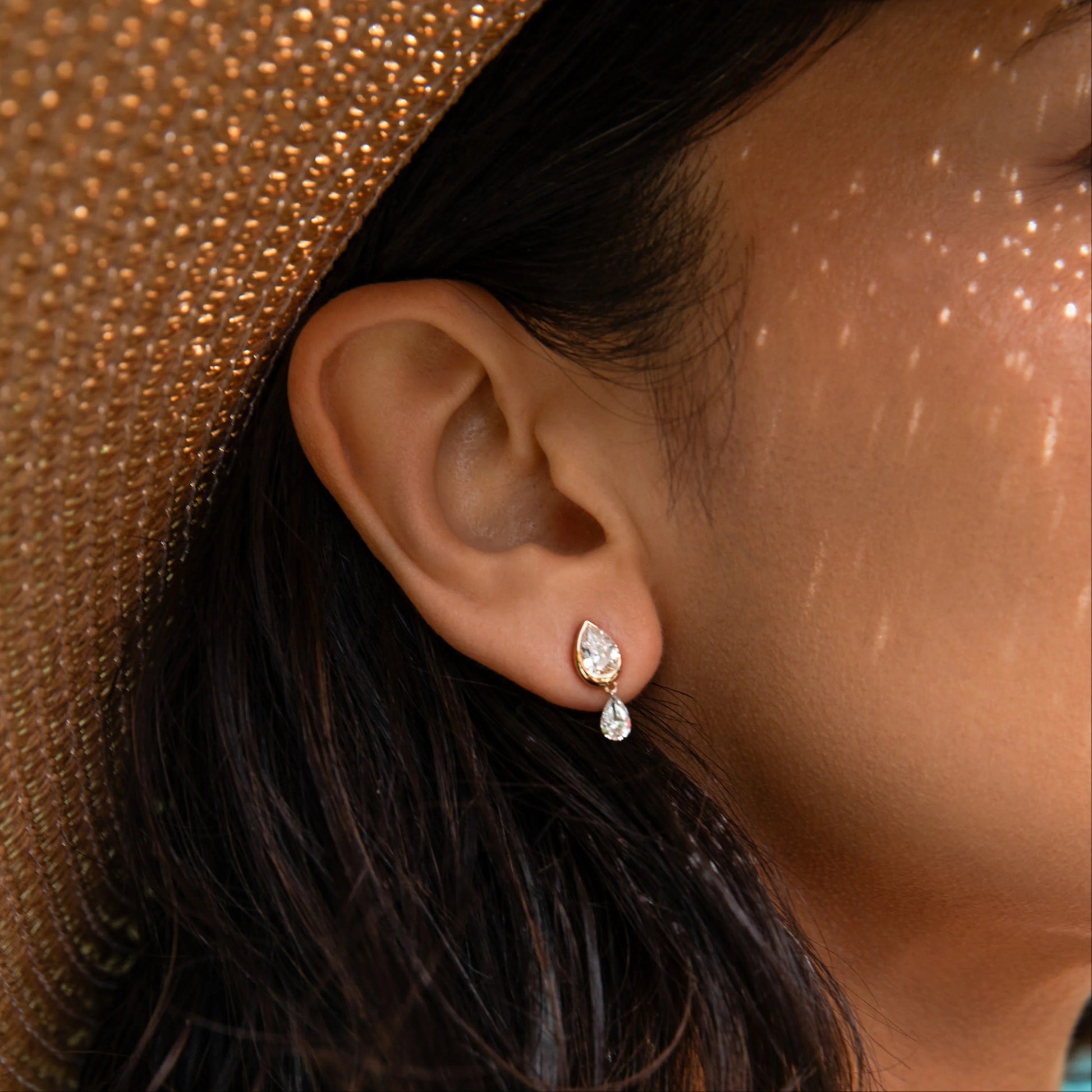 Heidemarie 18K Gold Teardrop Drop Earrings