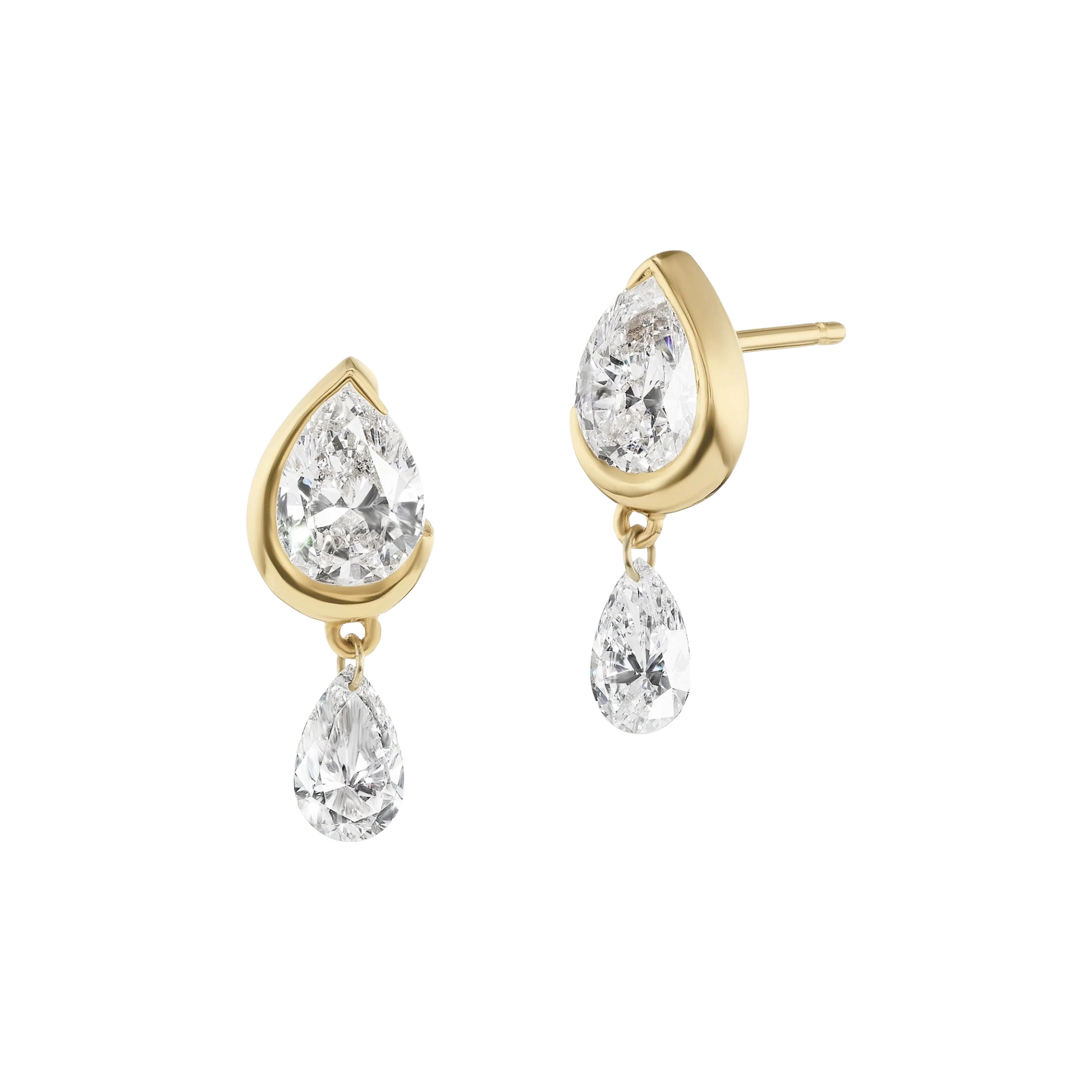 Heidemarie 18K Gold Teardrop Drop Earrings
