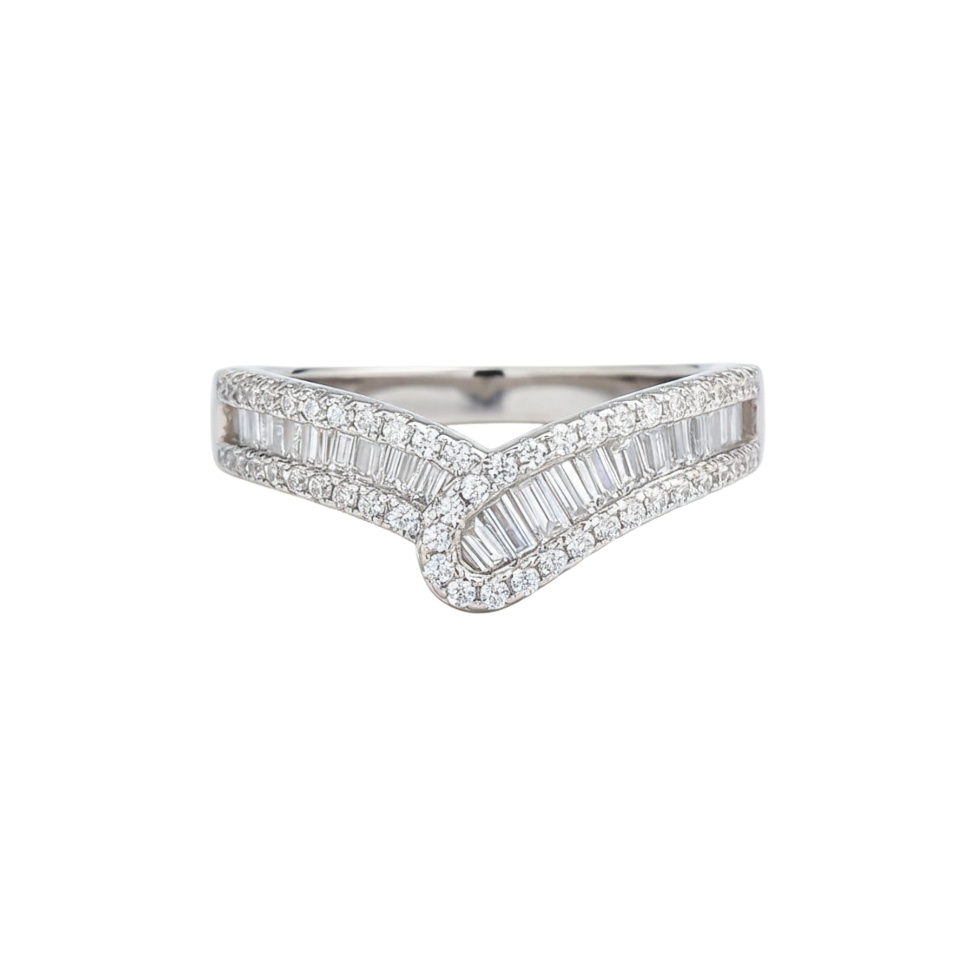 Heidi White Baguette Ring