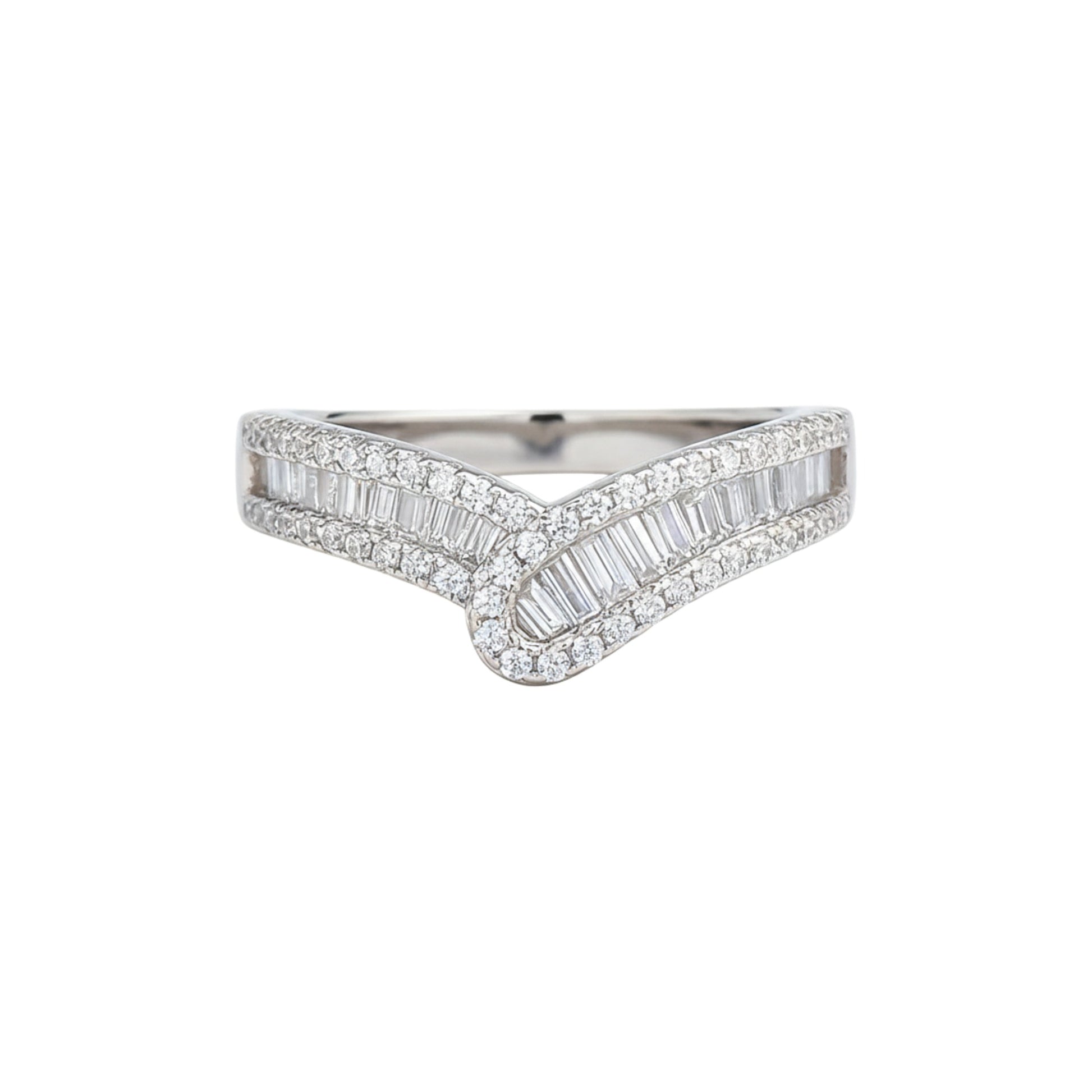 Heidi White Baguette Ring