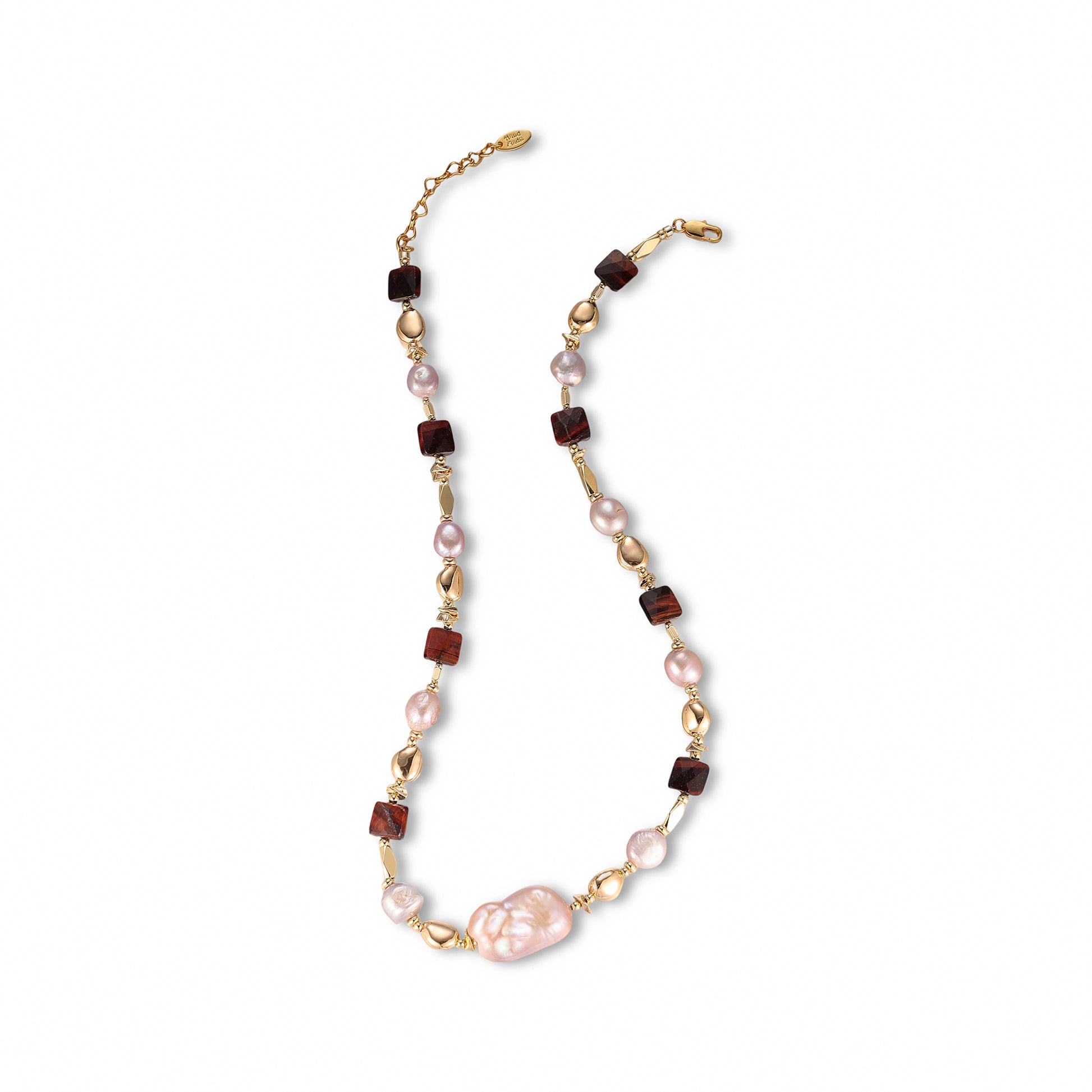 Henriette Pink Baroque Pearl Necklace