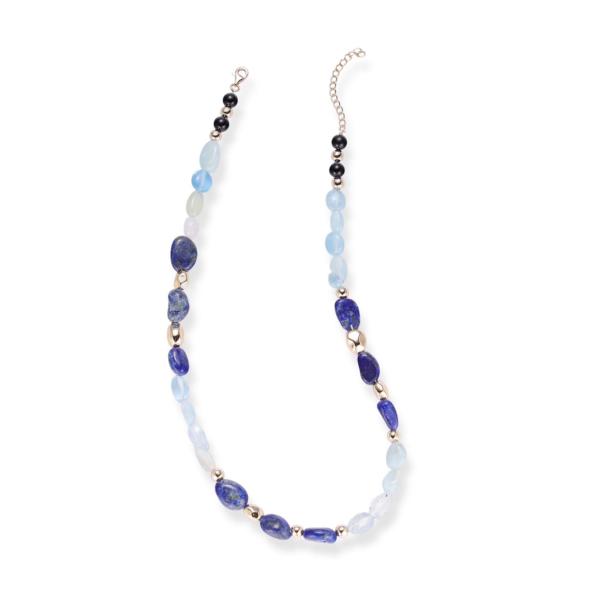 Herhild Multicolor Irregular Natural Stone Choker Necklace