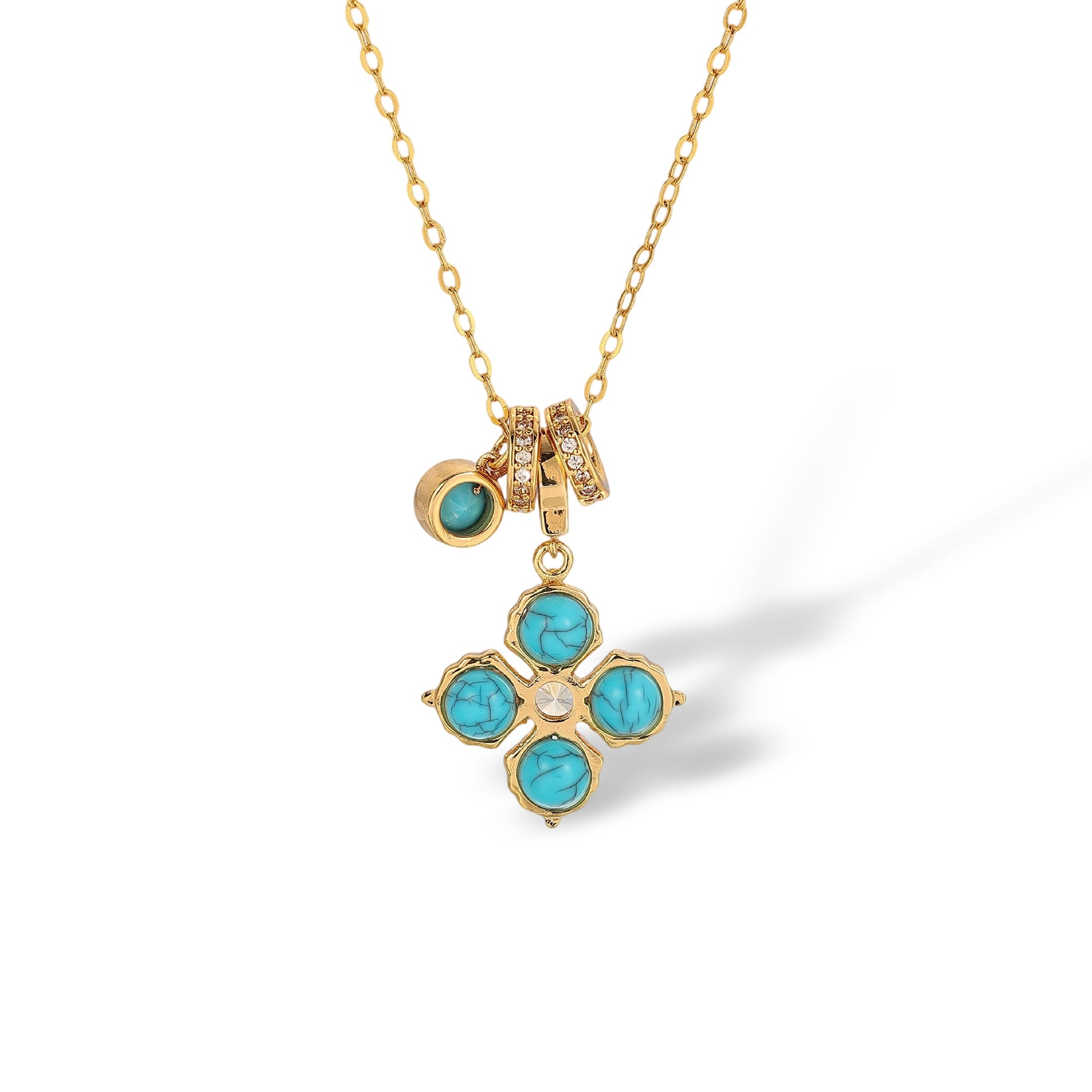 Hermosa Turquoise Trèfle Necklace