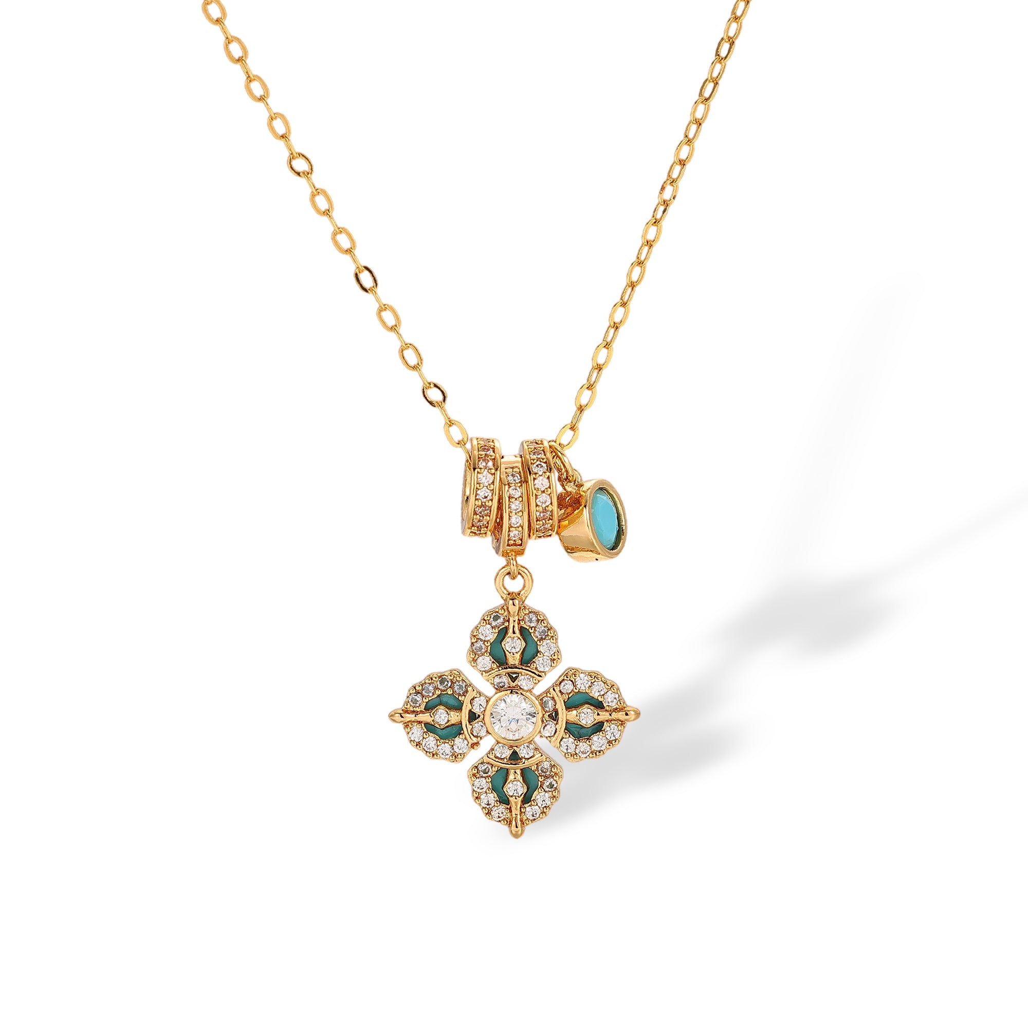 Hermosa Turquoise Trèfle Necklace