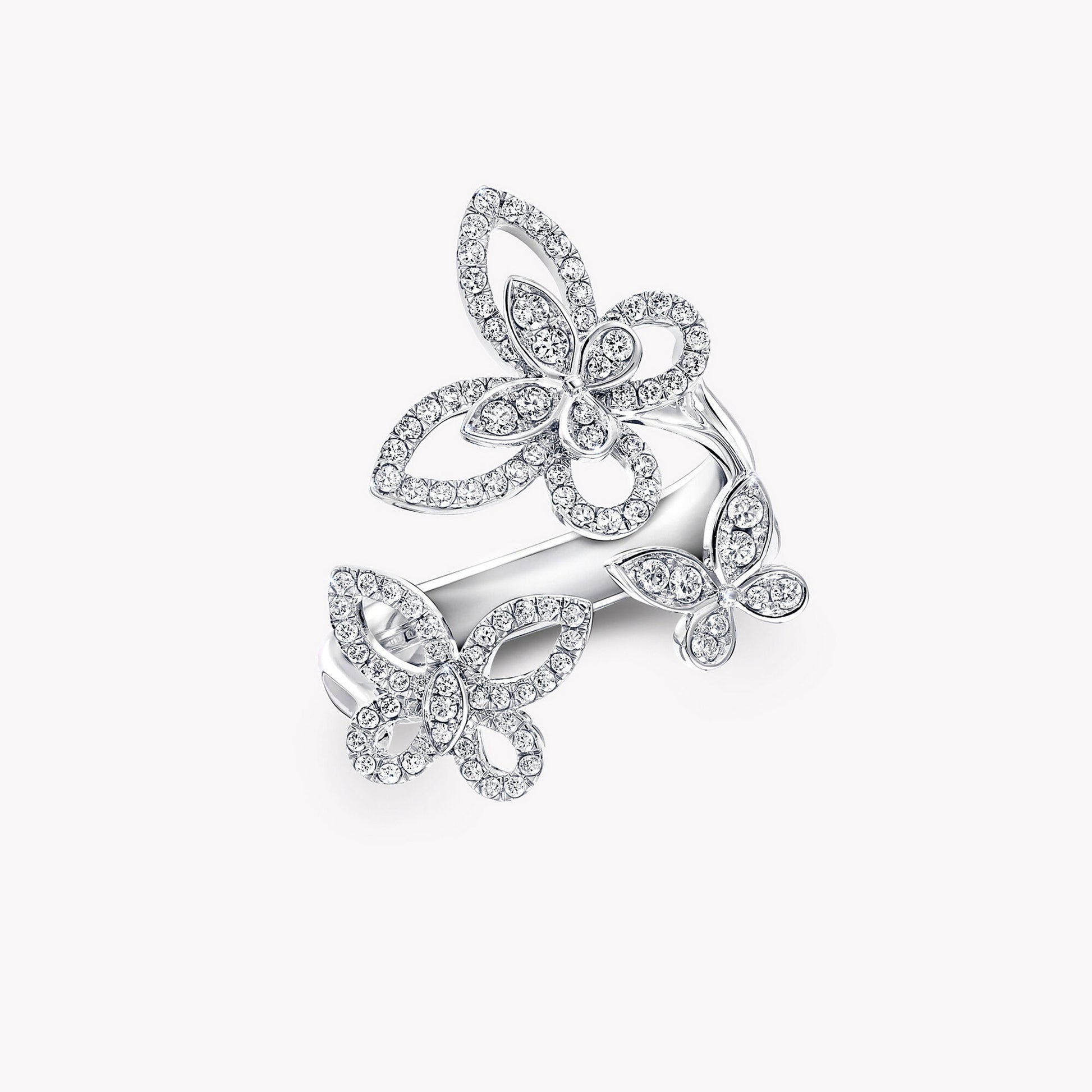 Hilaire White Butterfly Open Ring