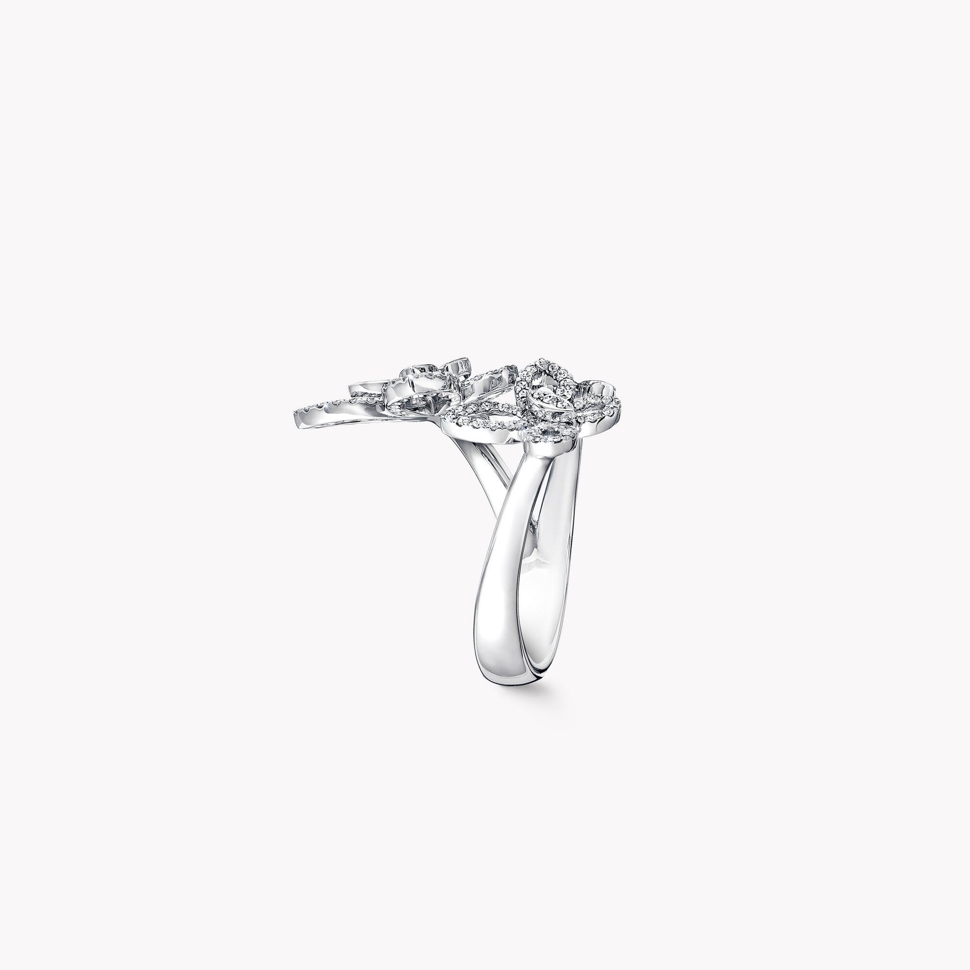 Hilaire White Butterfly Open Ring
