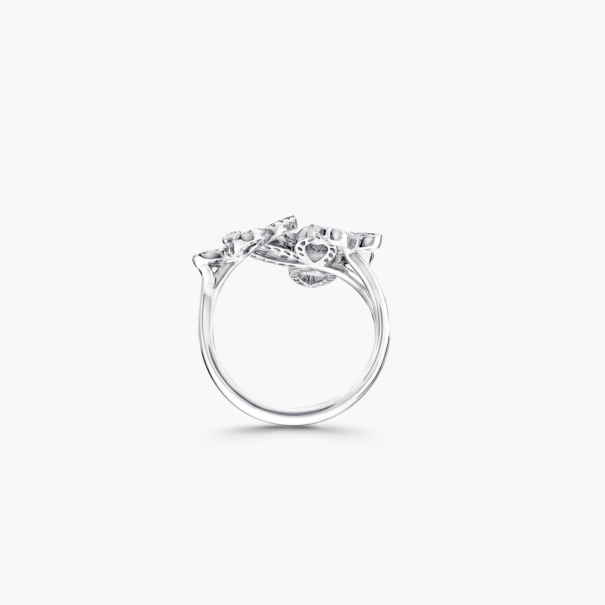 Hilaire White Butterfly Open Ring