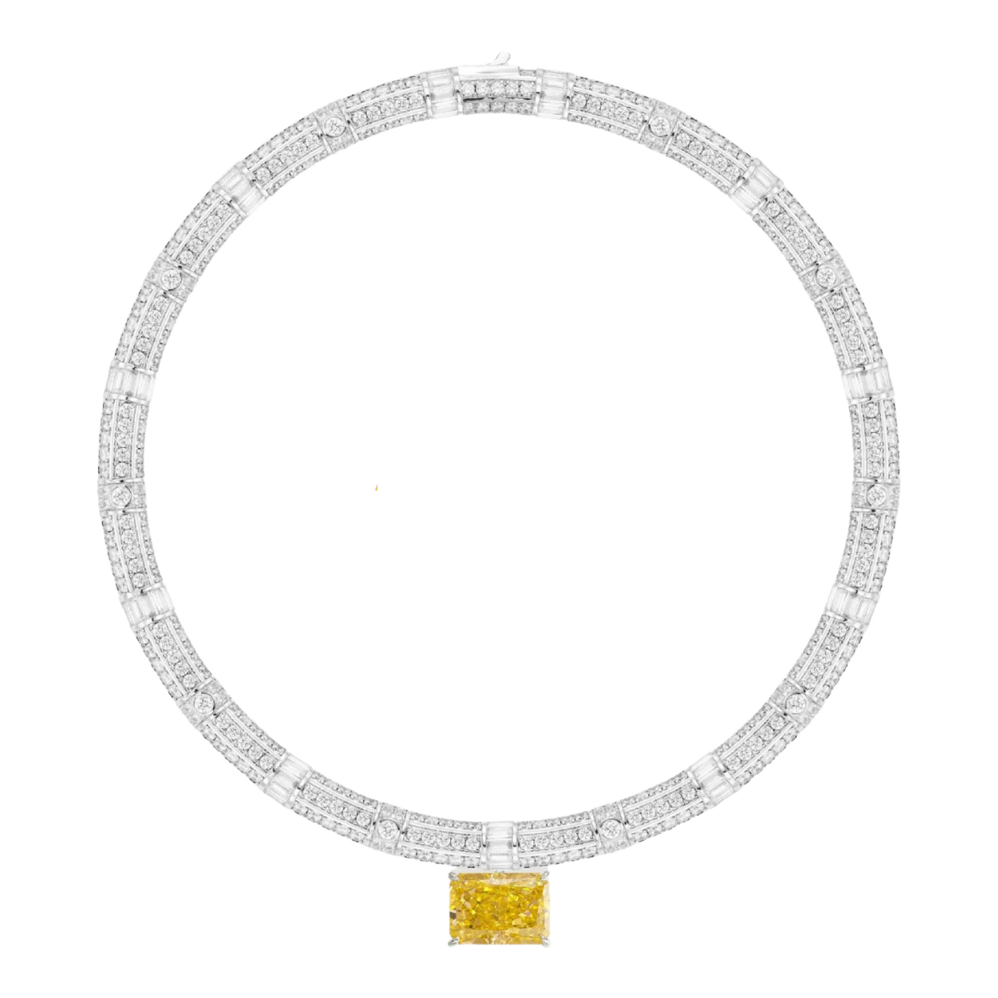 Hildwina Rectangular Choker Neckalce