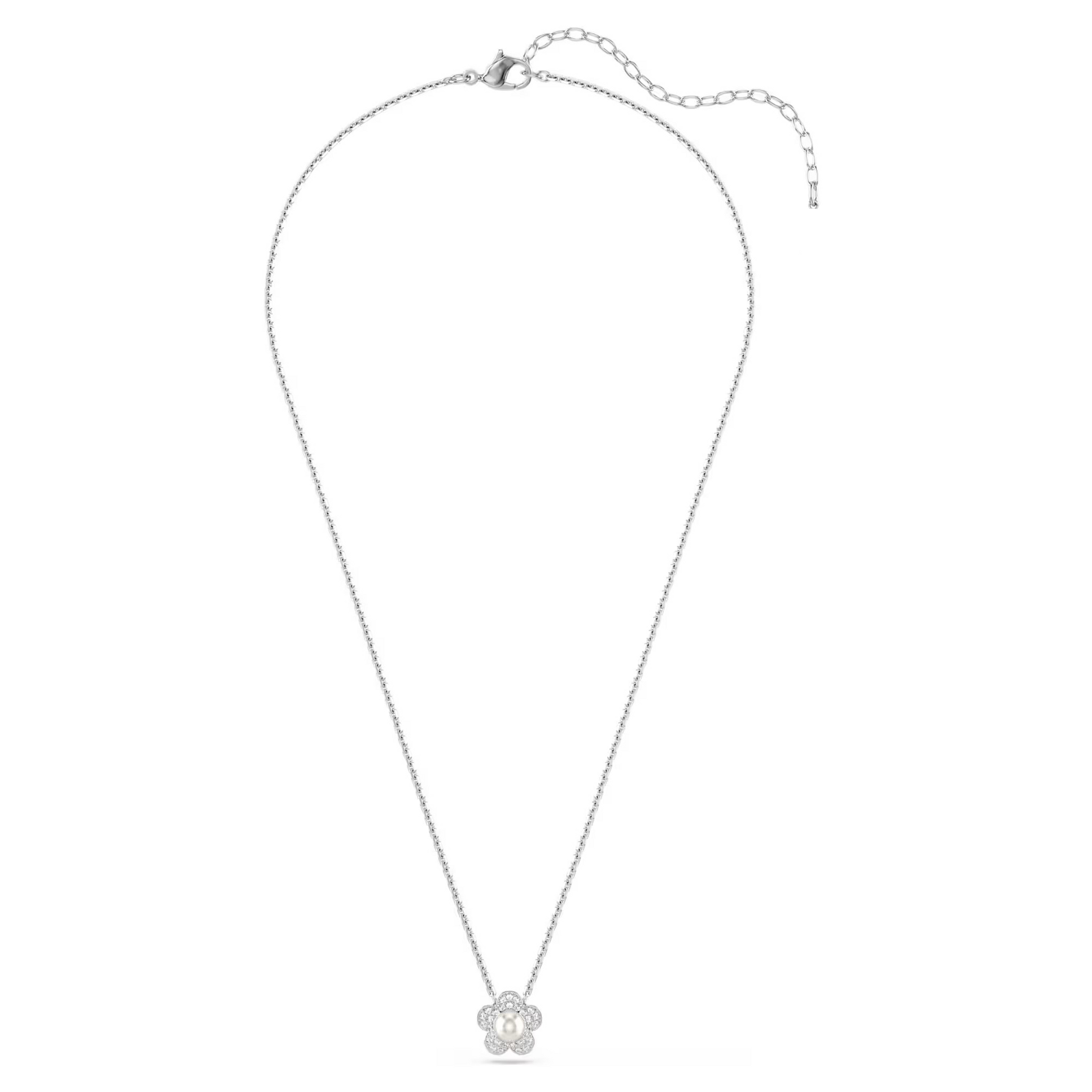 Hyacinthe White Floral Pearl Necklace