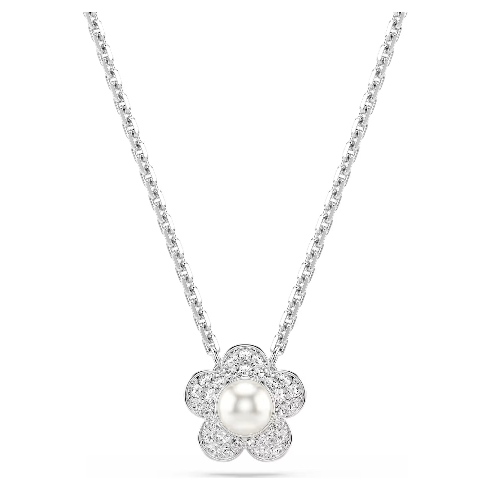 Hyacinthe White Floral Pearl Necklace