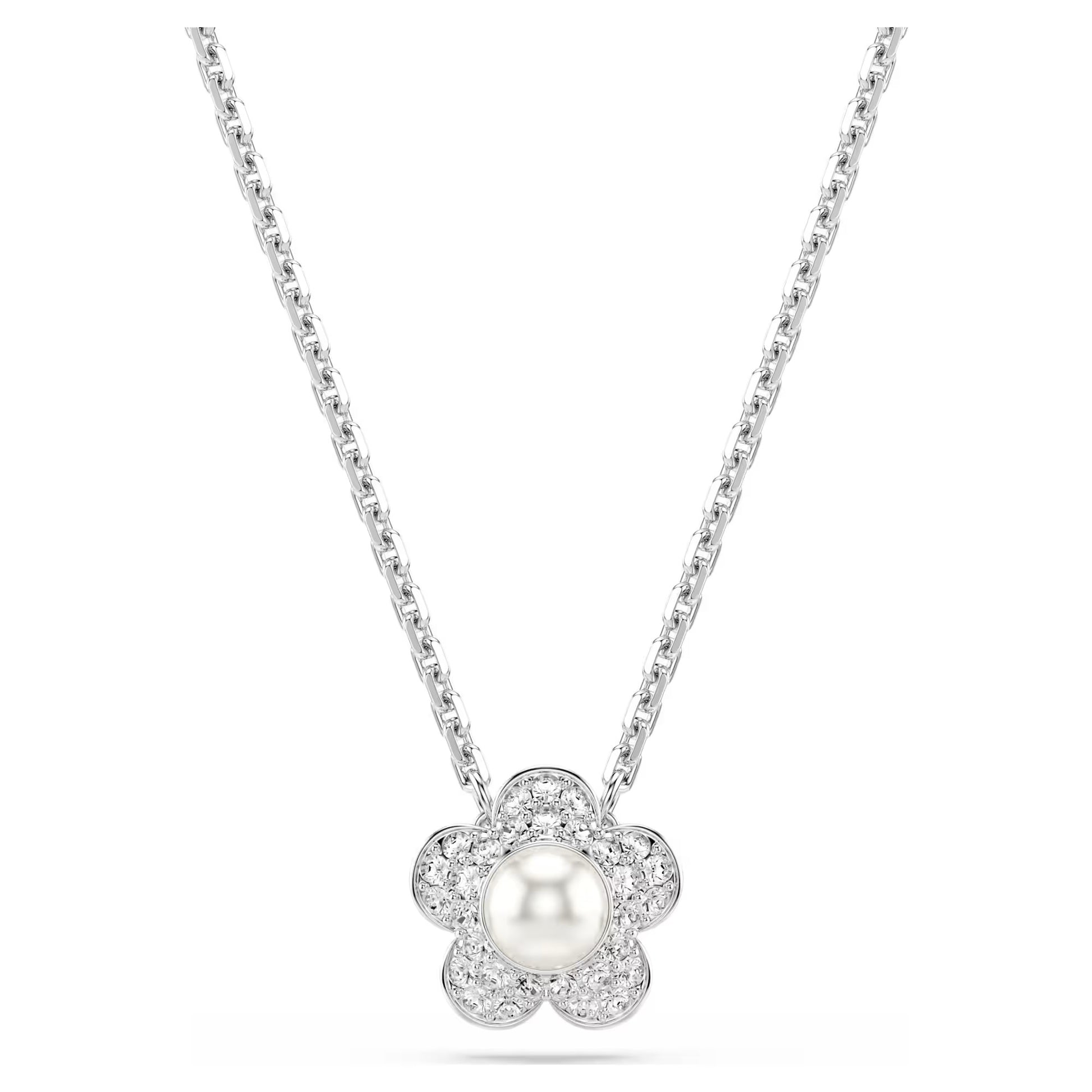 Hyacinthe White Floral Pearl Necklace