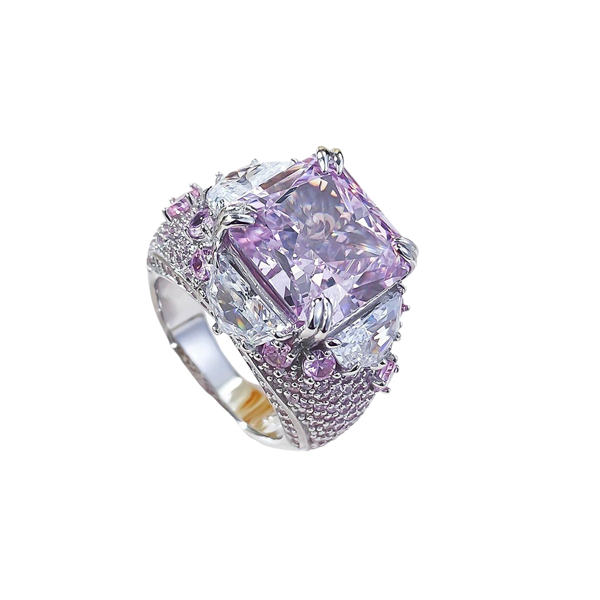 Idalie Purple Cushion Ring