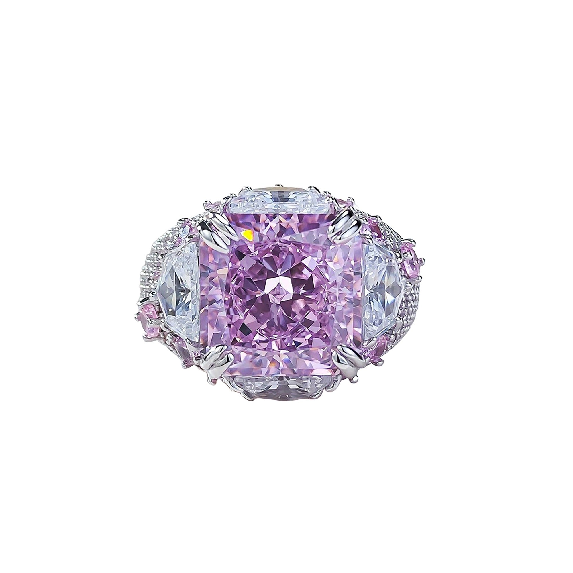 Idalie Purple Cushion Ring