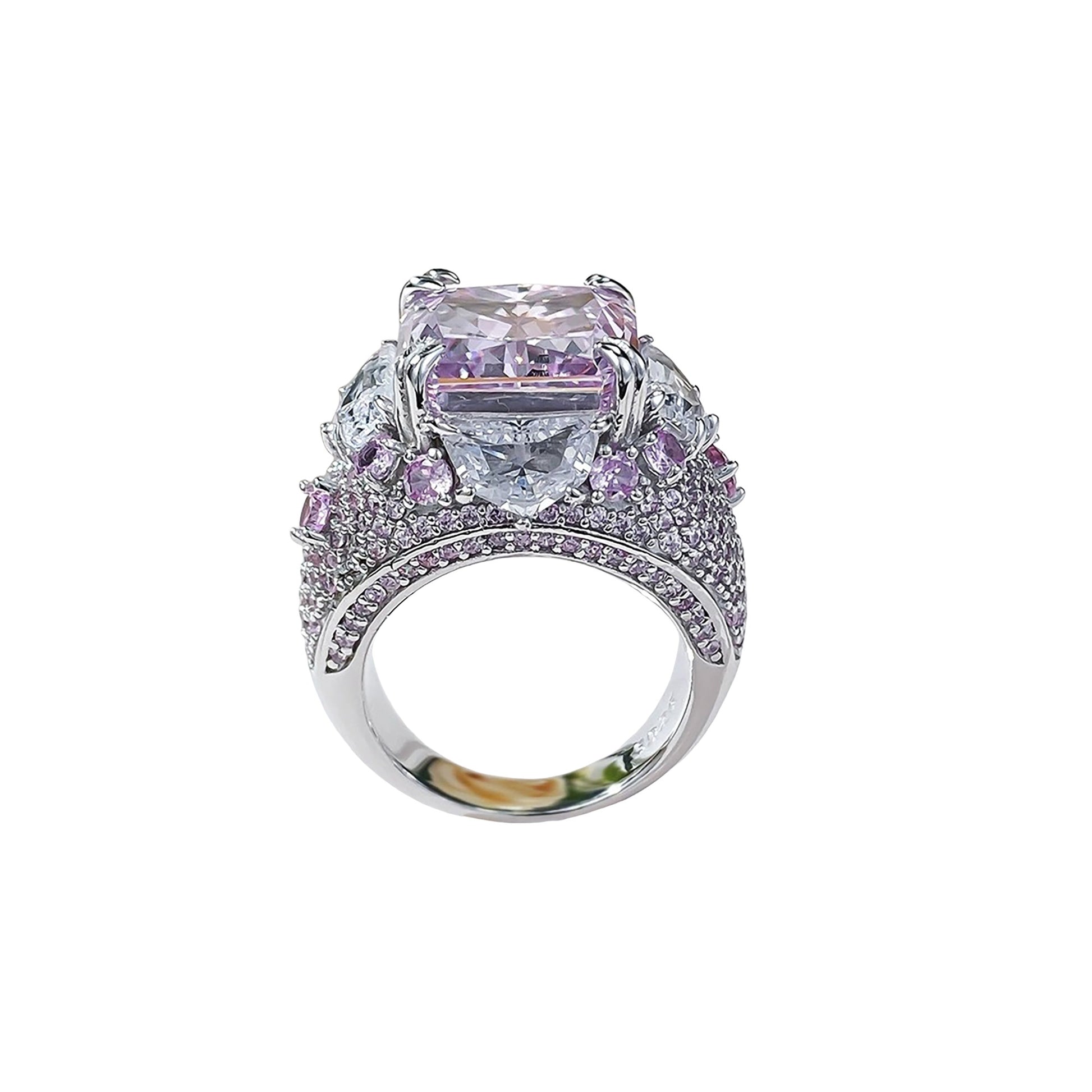 Idalie Purple Cushion Ring
