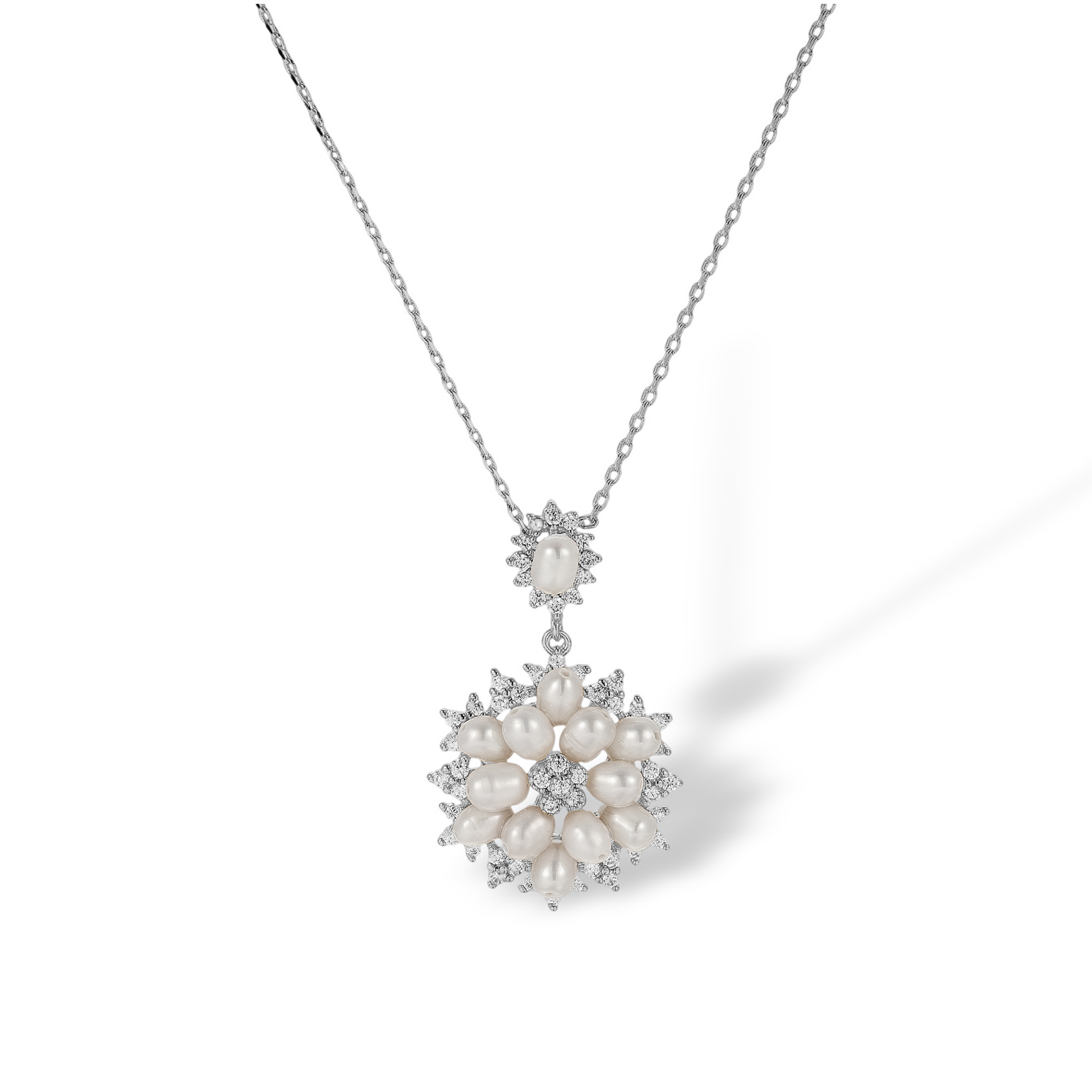 Fébria 18K Gold Pearl Floral Necklace