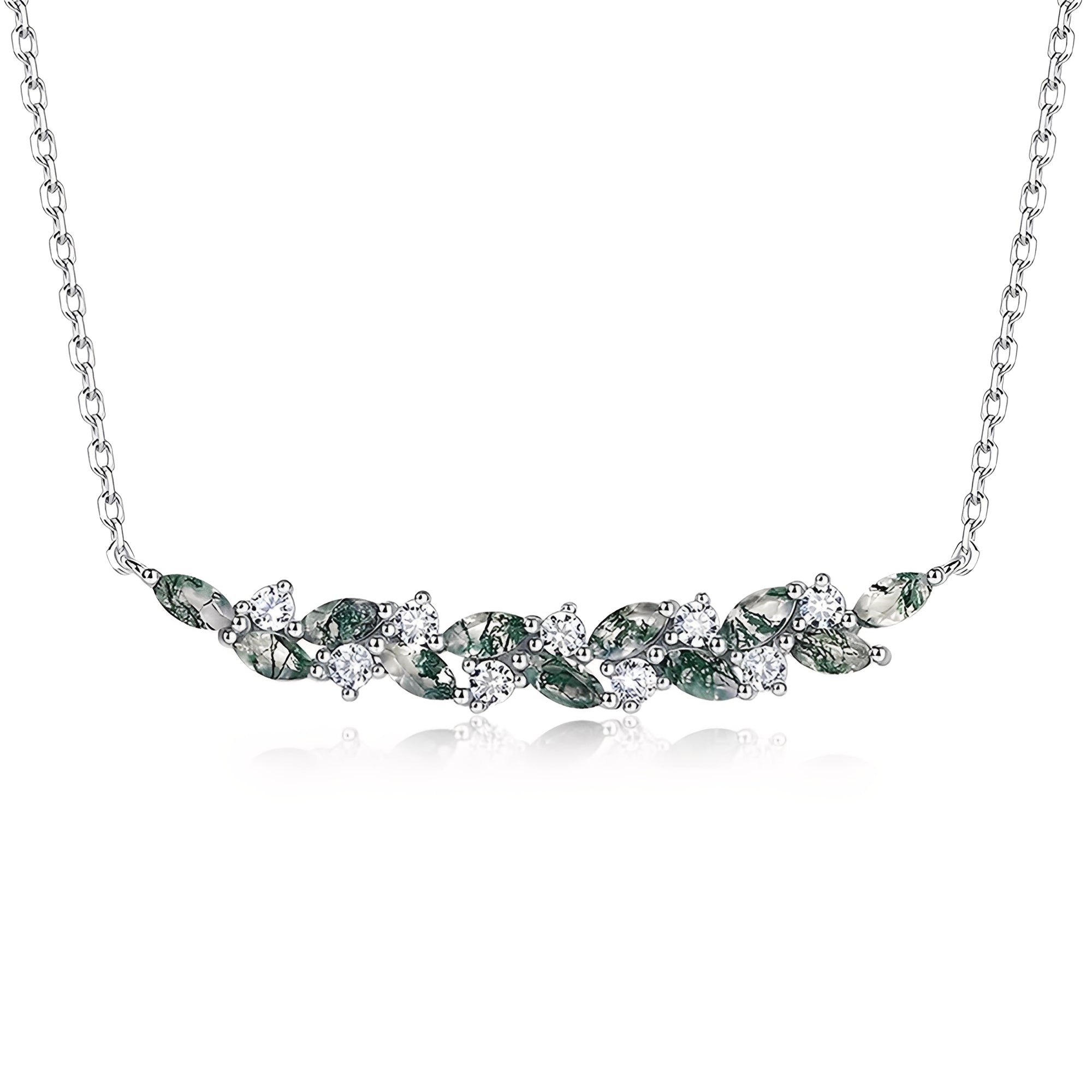 Imène Green Moss Vine Necklace
