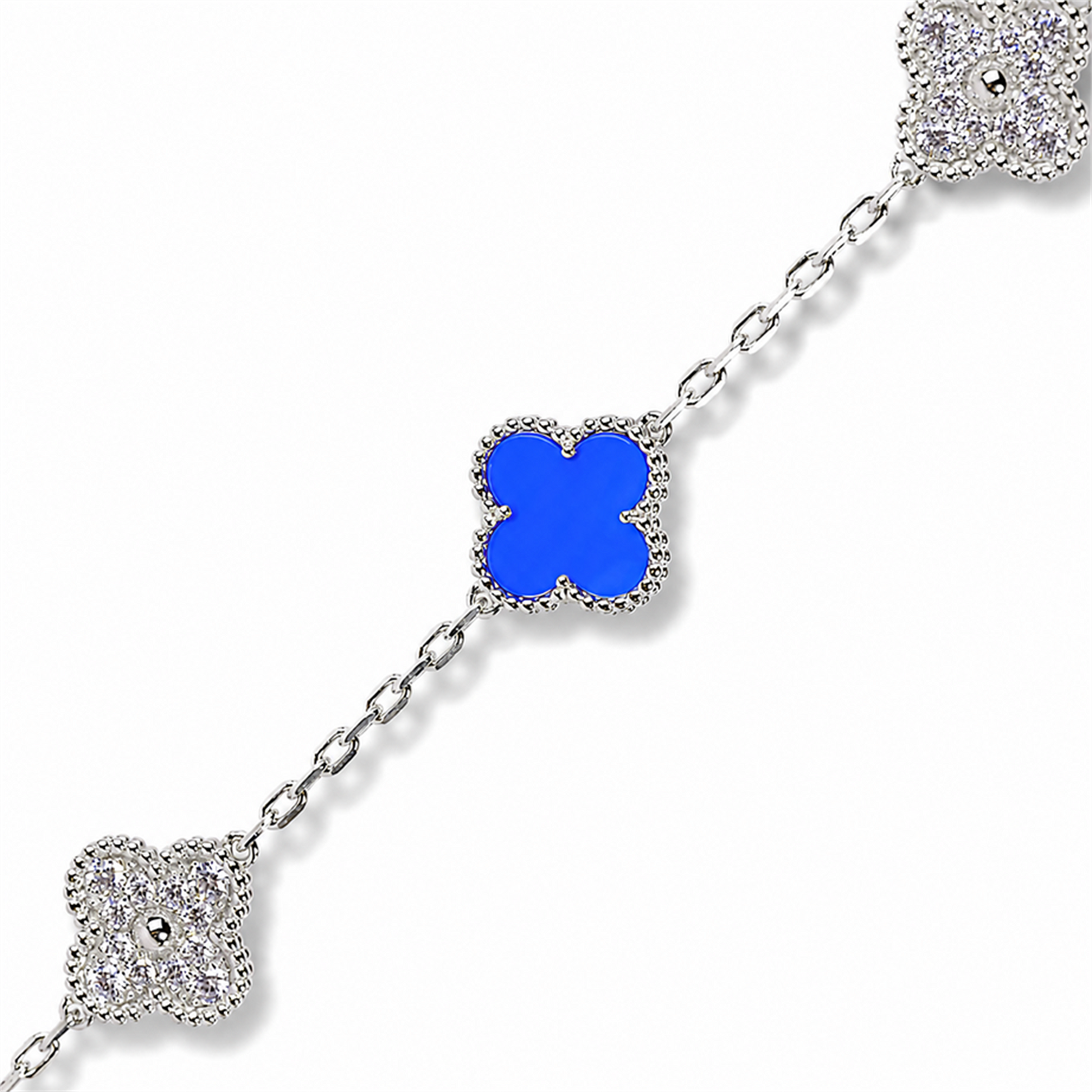 Imke Blue Trèfle Mother of Pearl Bracelet