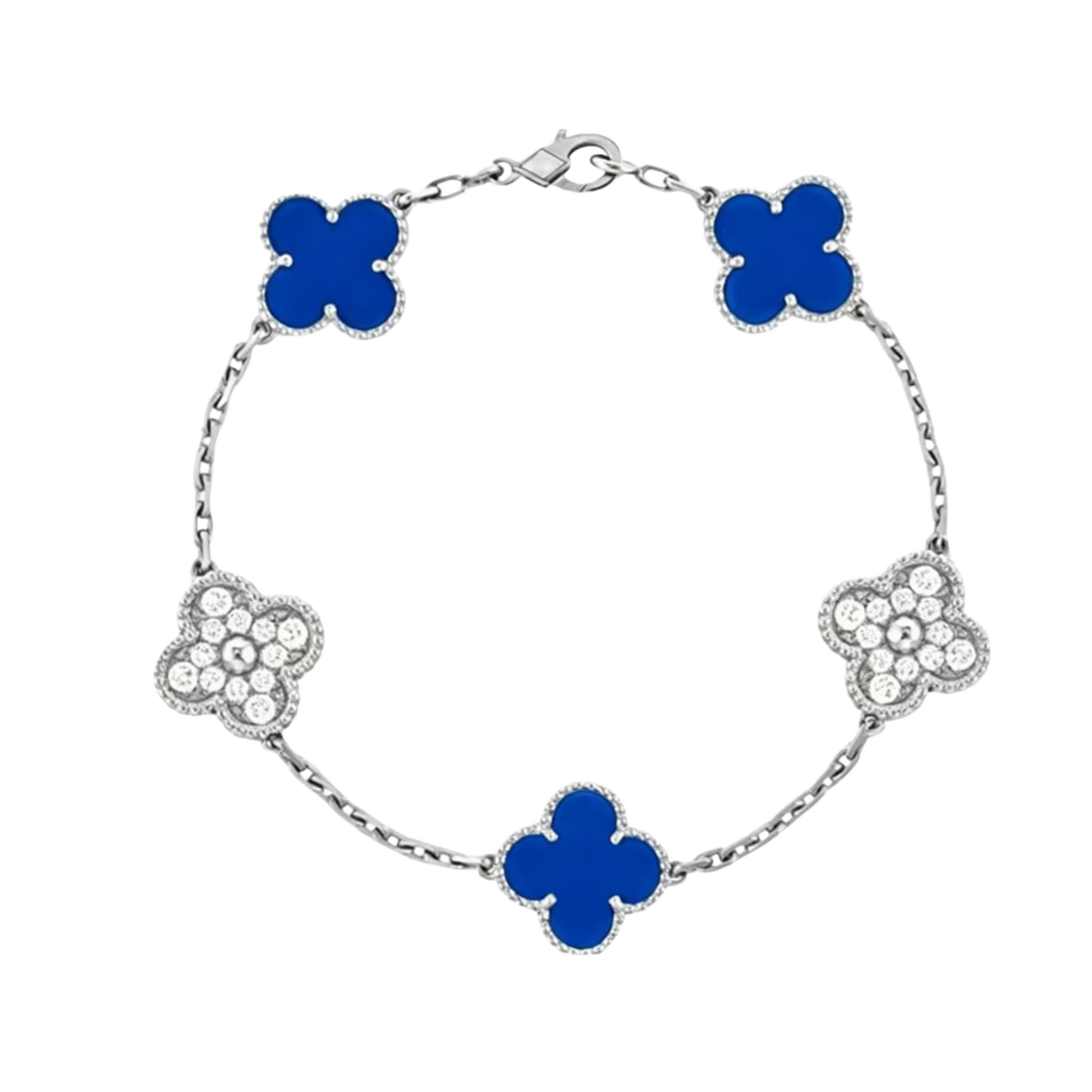 Imke Blue Trèfle Mother of Pearl Bracelet
