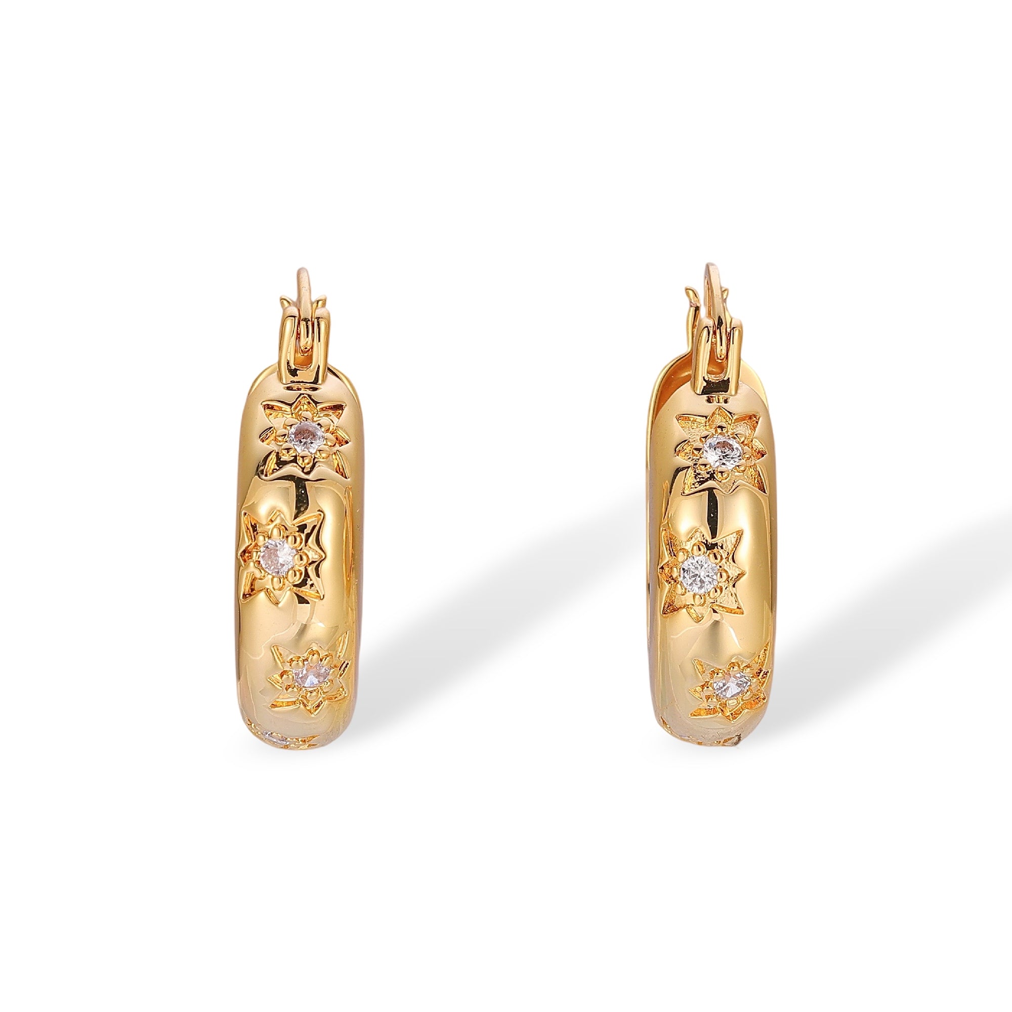 Imma 18K Gold Star Earrings
