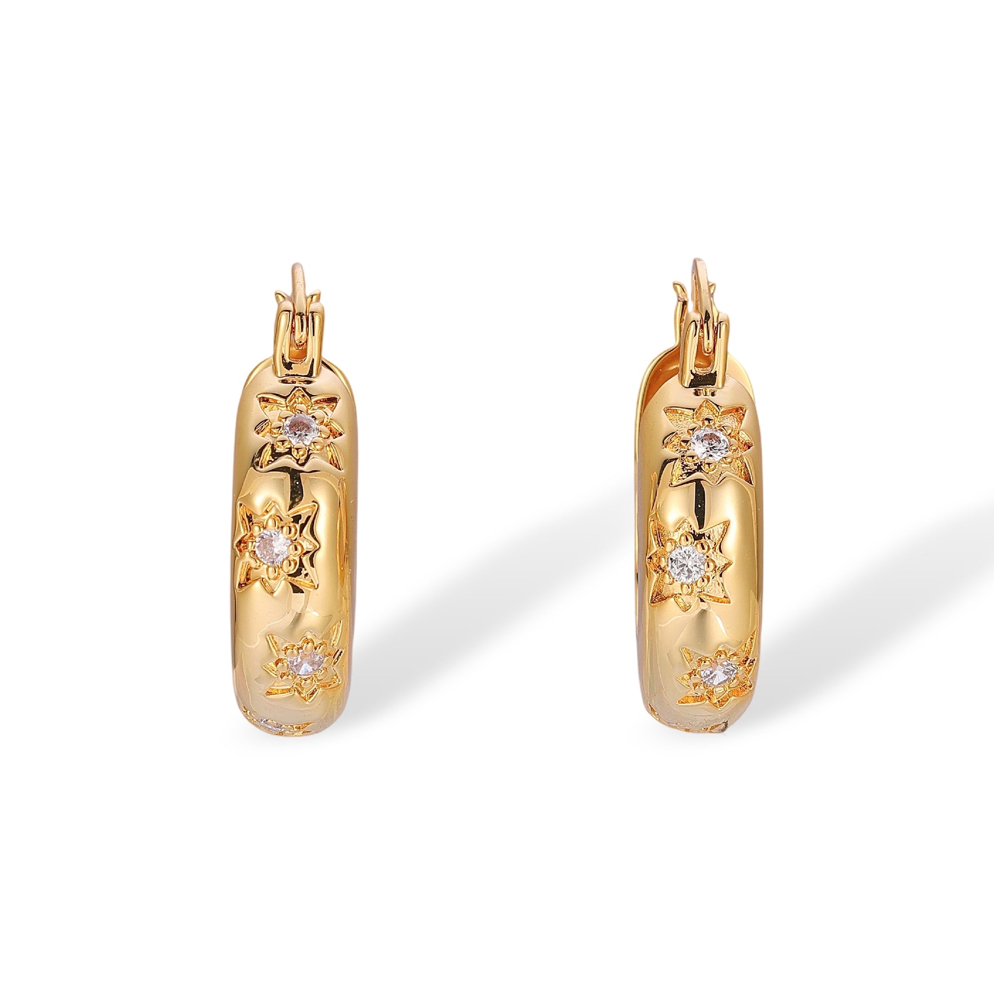 Imma 18K Gold Star Earrings